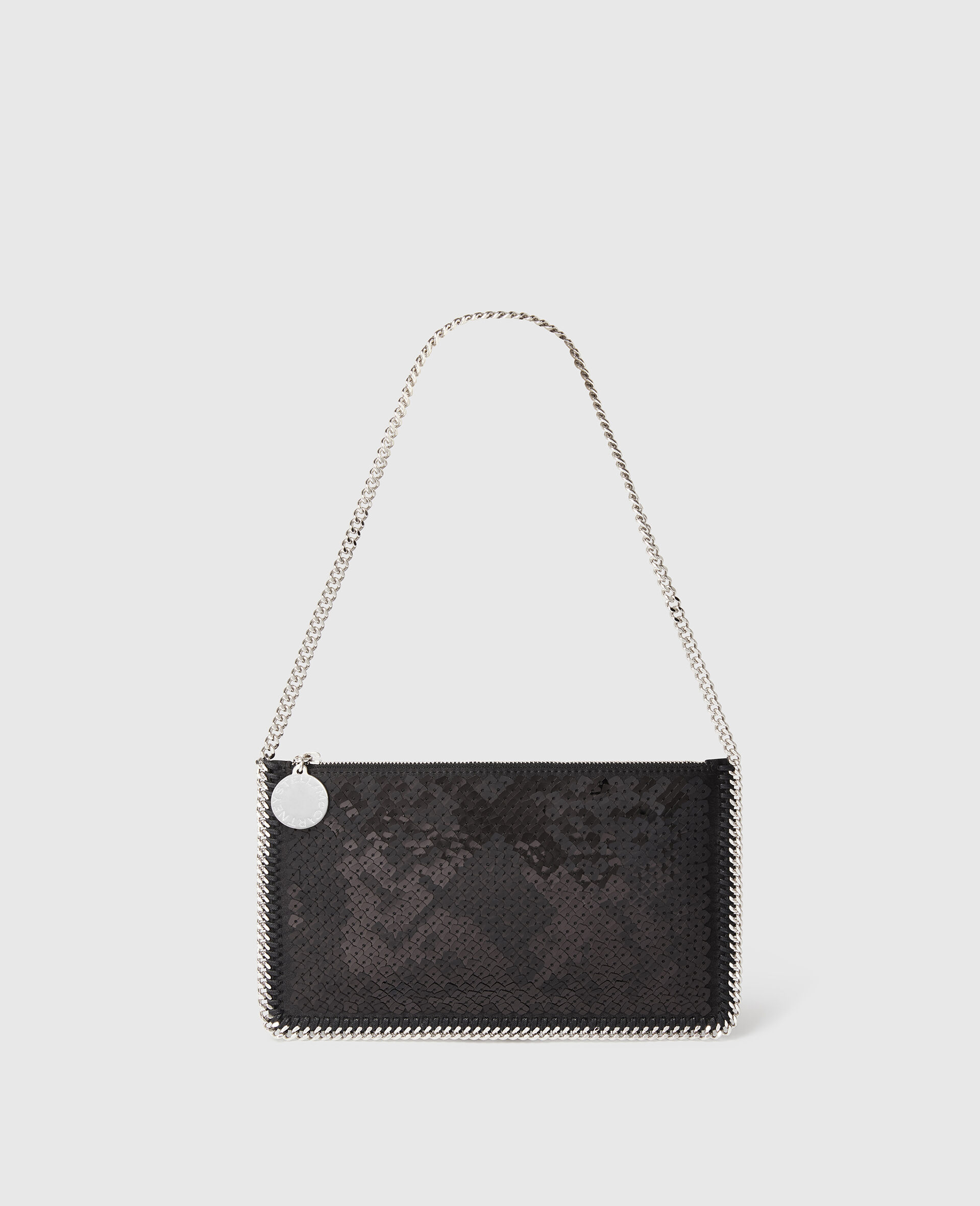 Falabella Mini-Umhängetasche mit Pailletten-Schwarz-large image number 0