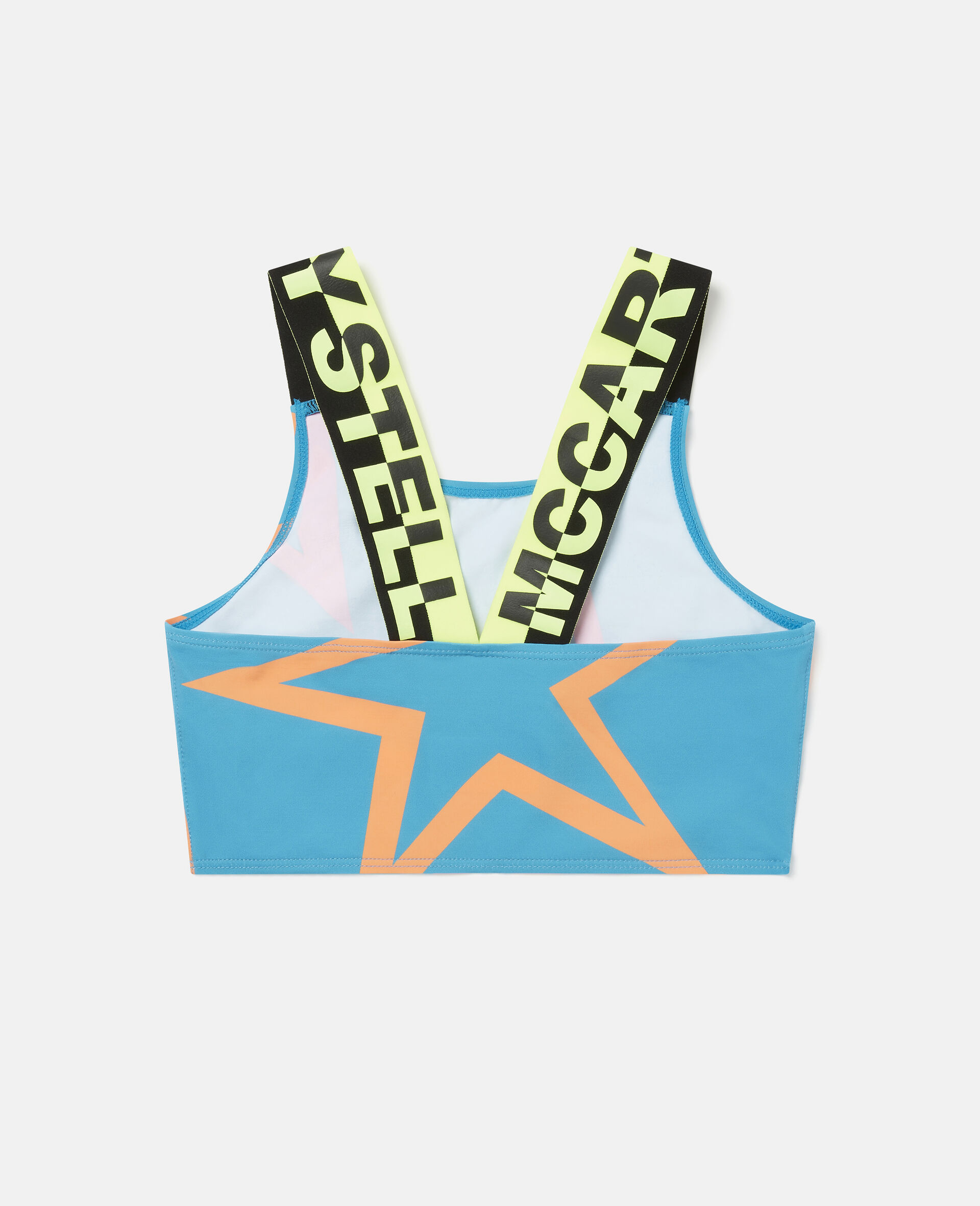 Star Logo Sports Crop Top-Blue-large image number 2