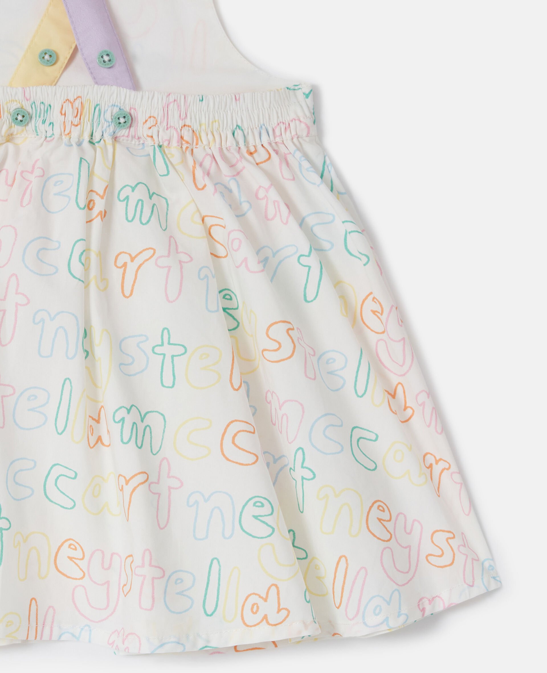 Brand Print Dress and Bloomers Set-Cream-large Brand Print Dress and Bloomers Set-Cream-large image number 3