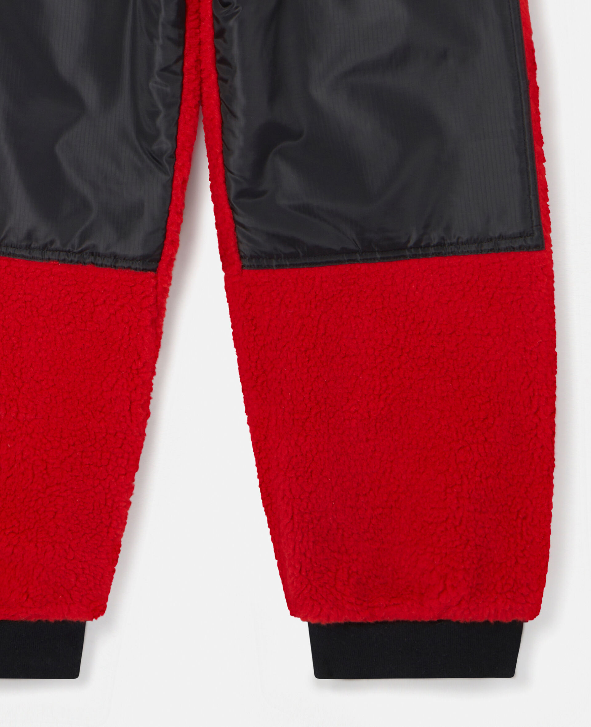 Teddy Fleece Logo Joggers-Red-large image number 1