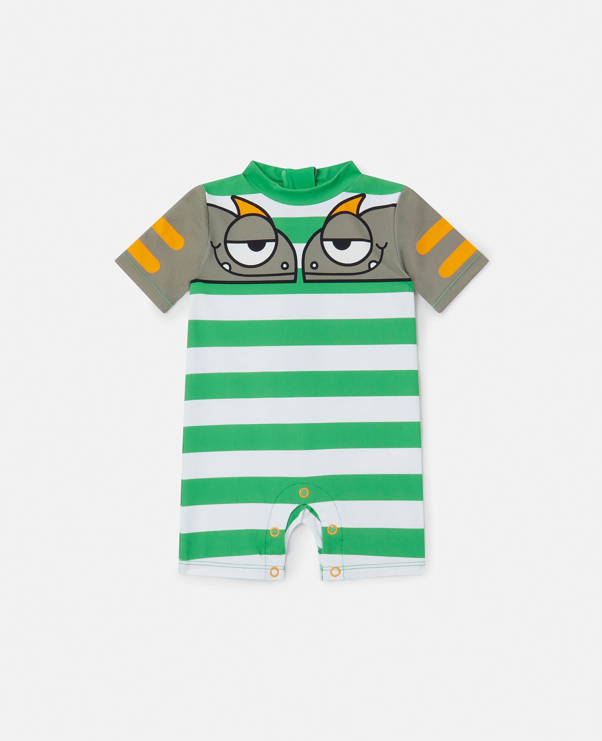 Kids グリーン ダブルカメレオン ストライプ スイムスーツ | Stella McCartney JP