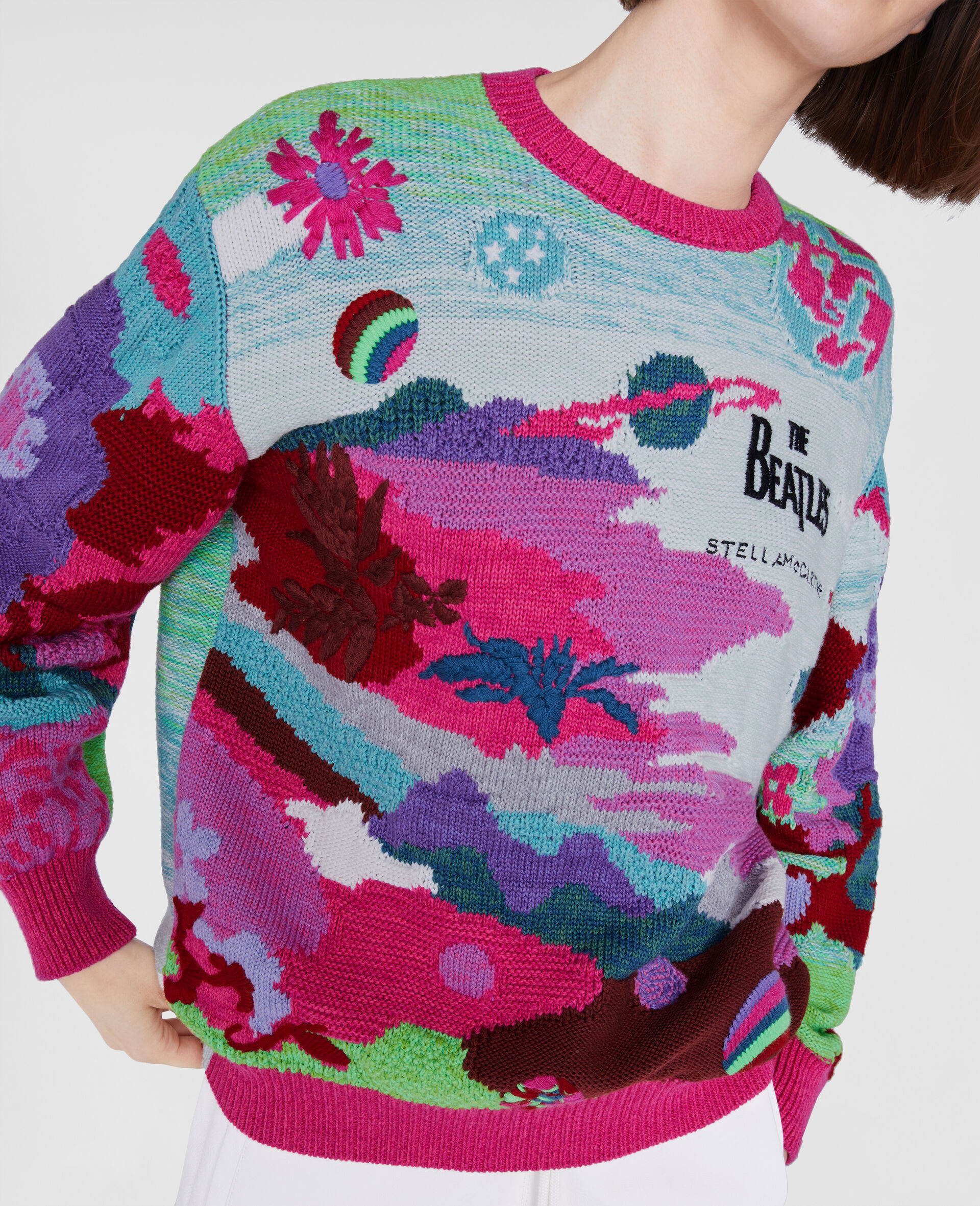 Get Back针织嵌花套衫-Multicolored-large Get Back针织嵌花套衫-Multicolored-large image number 3