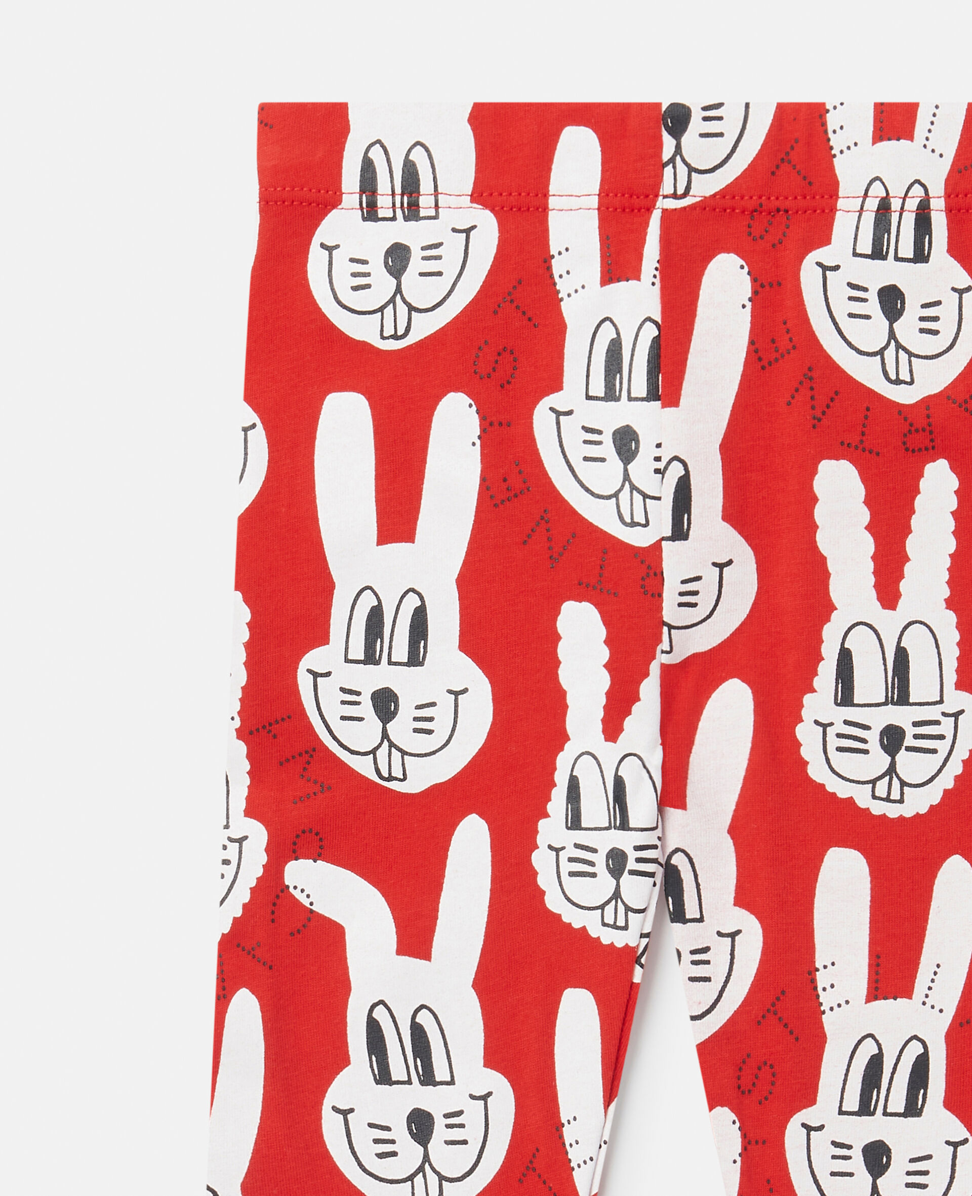 Rabbit Print Leggings-Red-large image number 1