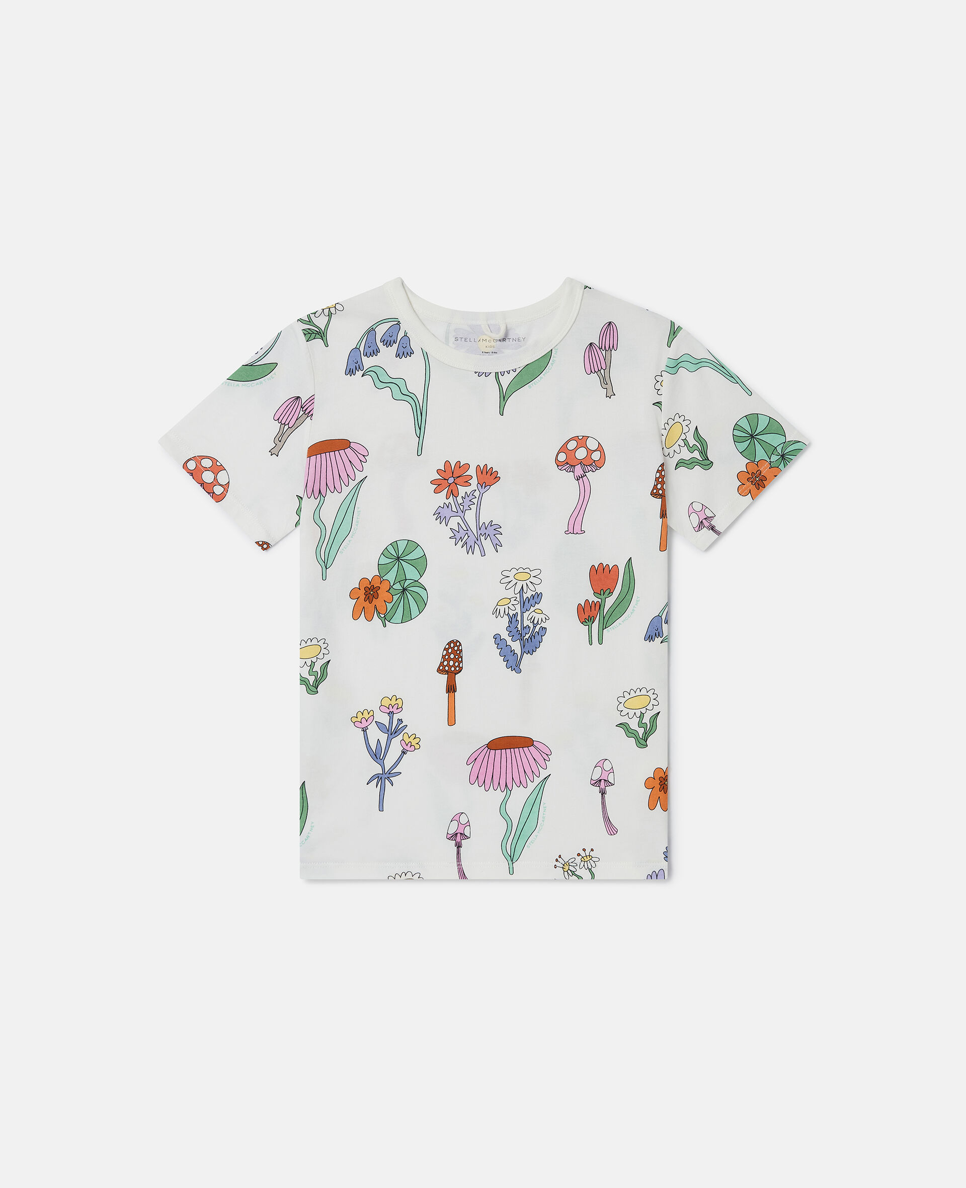 Woodland Print Crewneck T-Shirt-White-large image number 0