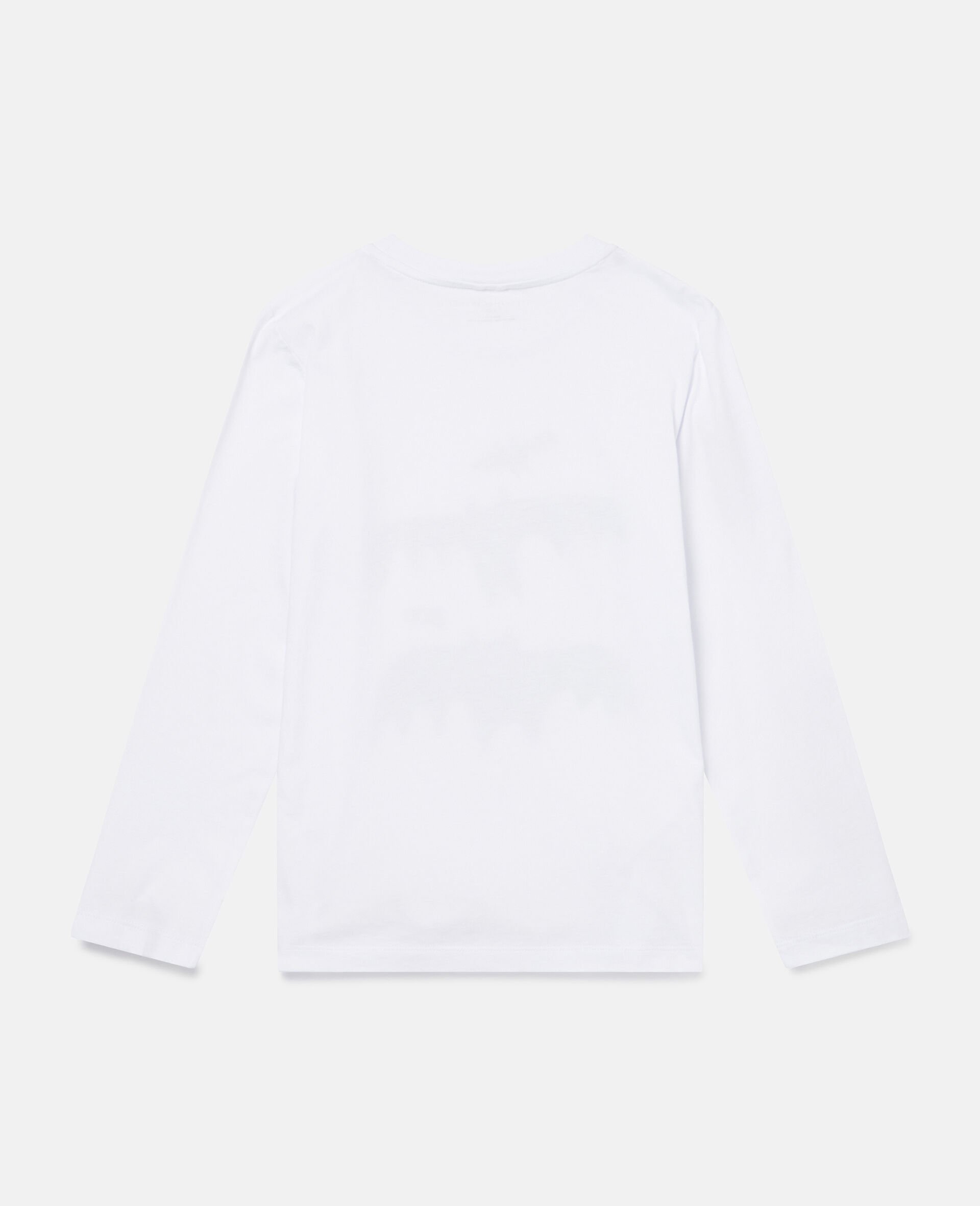 Halloween Bat Print Cotton T‐Shirt-White-large image number 2