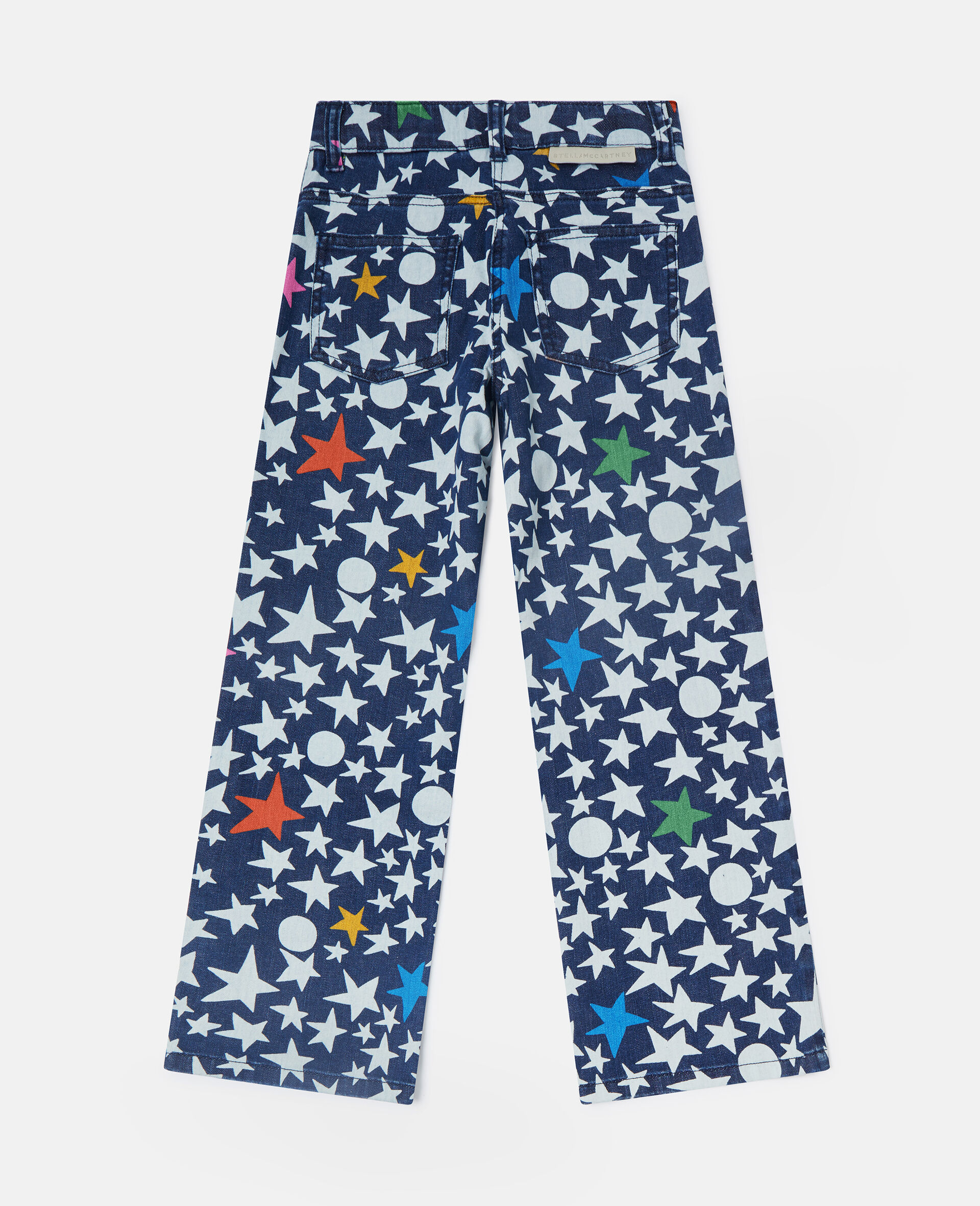 Star Print Straight-Leg Denim Jeans-Blue-large Star Print Straight-Leg Denim Jeans-Blue-large image number 2