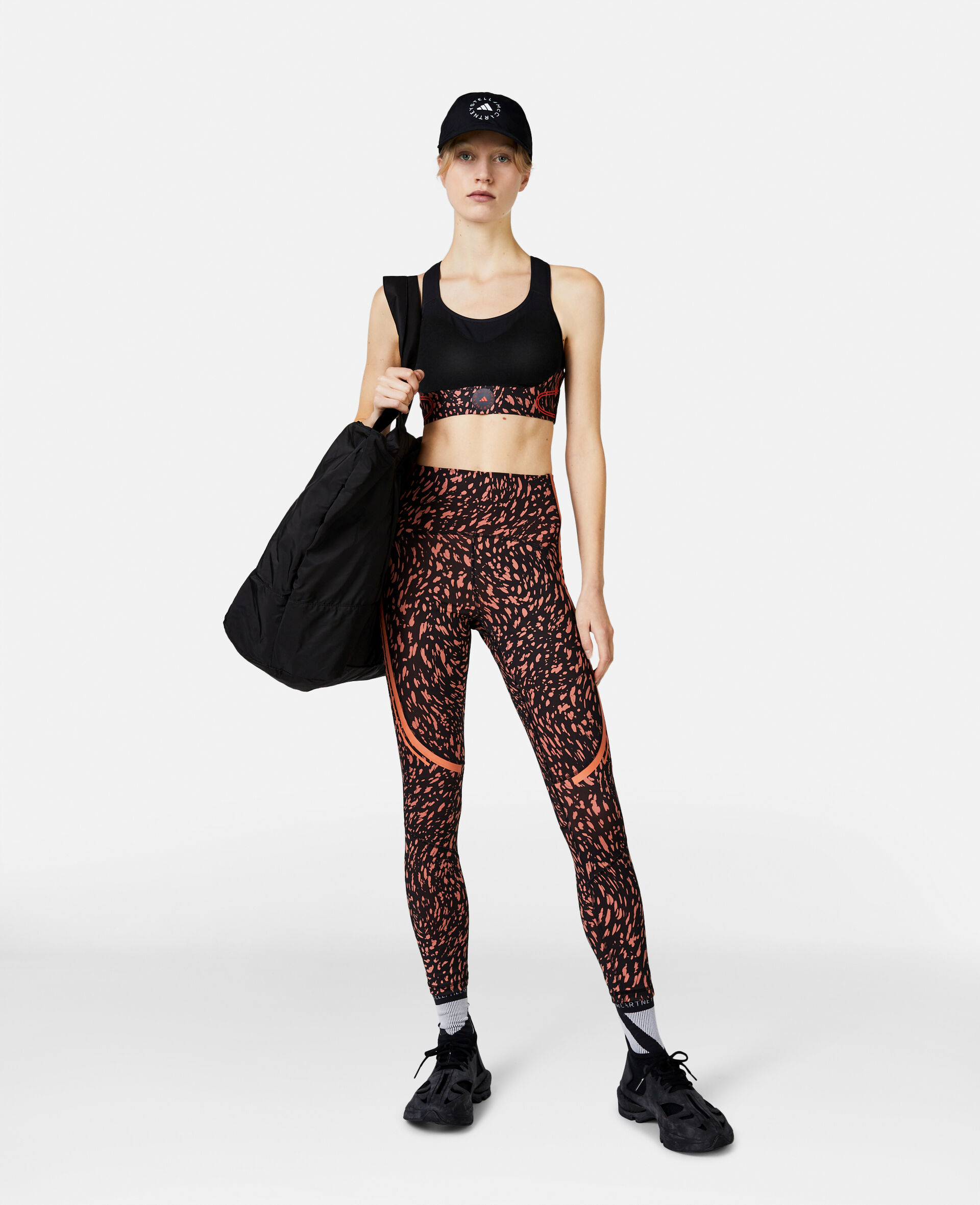 TruePace Sea Spray Print High Impact Sports Bra-Black-large image number 1