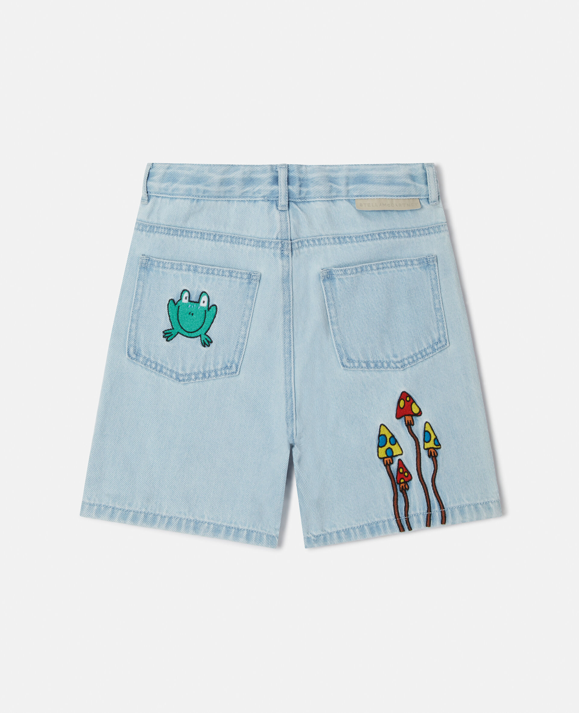 Woodland Friends Denim Shorts-Blue-large image number 2