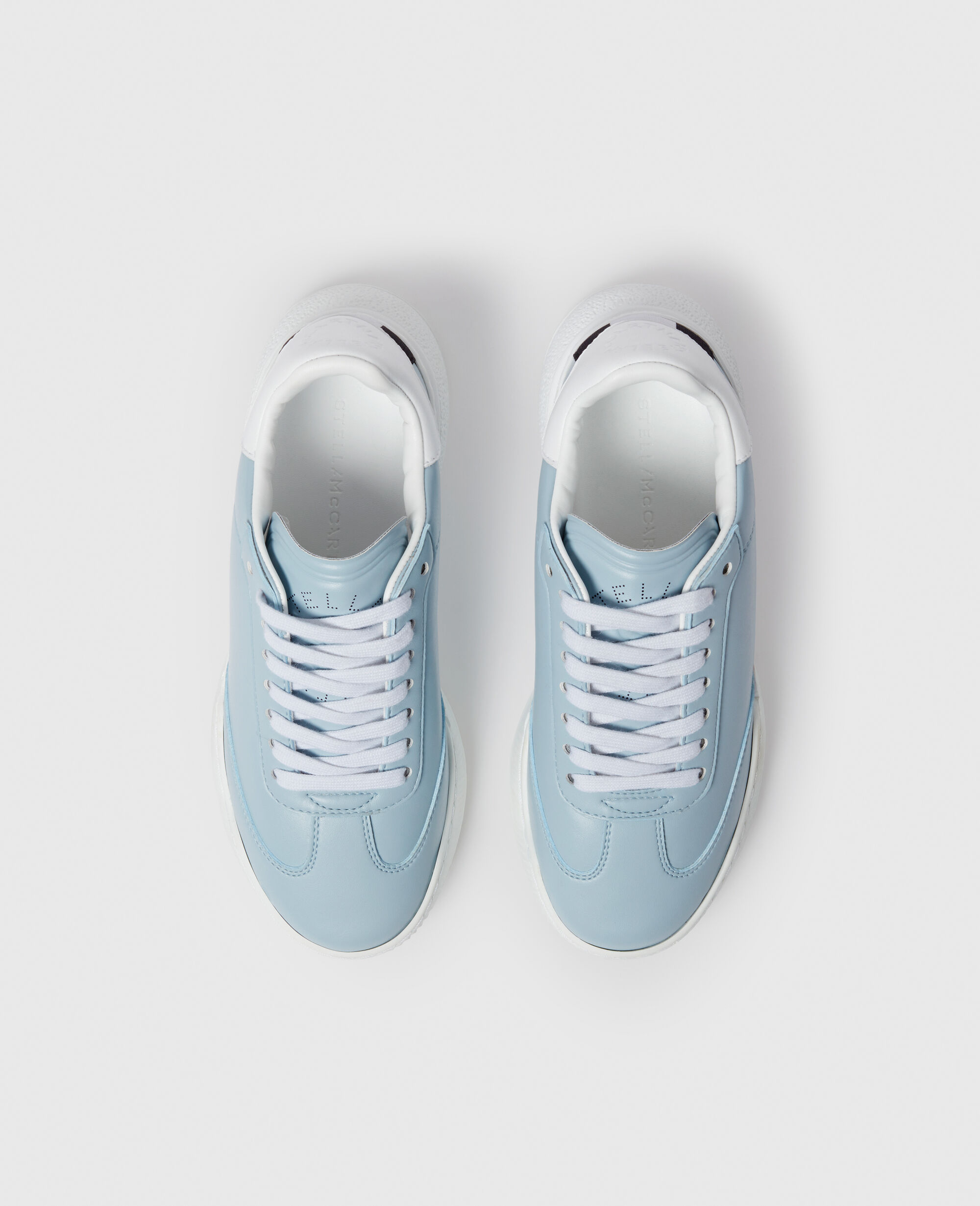 Women Dusty blue Loop Lace-Up Sneakers | Stella McCartney US