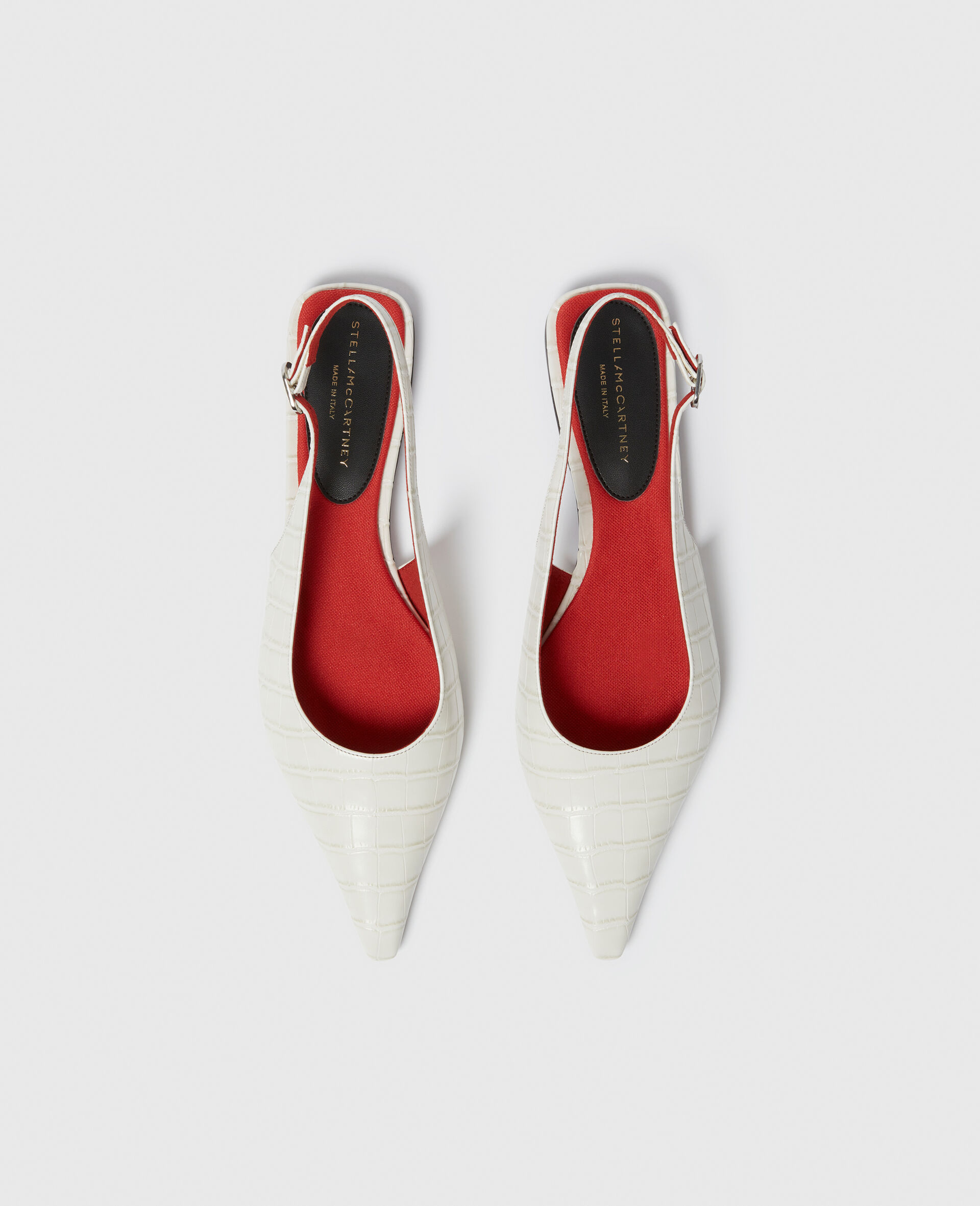 Elsa Slingback Flats-White-large image number 3