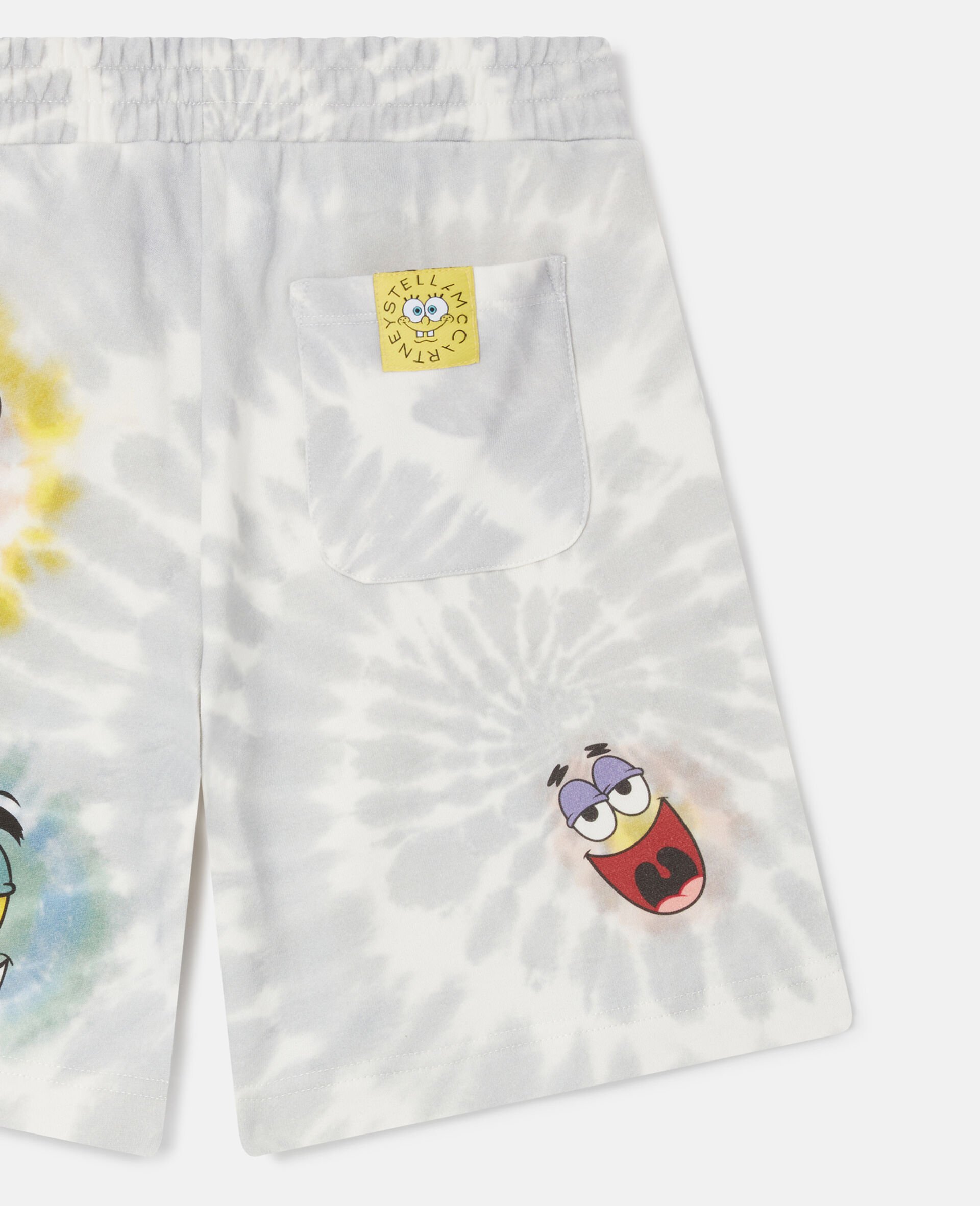 SpongeBob Graphic Tie-Dye Shorts-Grey-large SpongeBob Graphic Tie-Dye Shorts-Grey-large image number 3