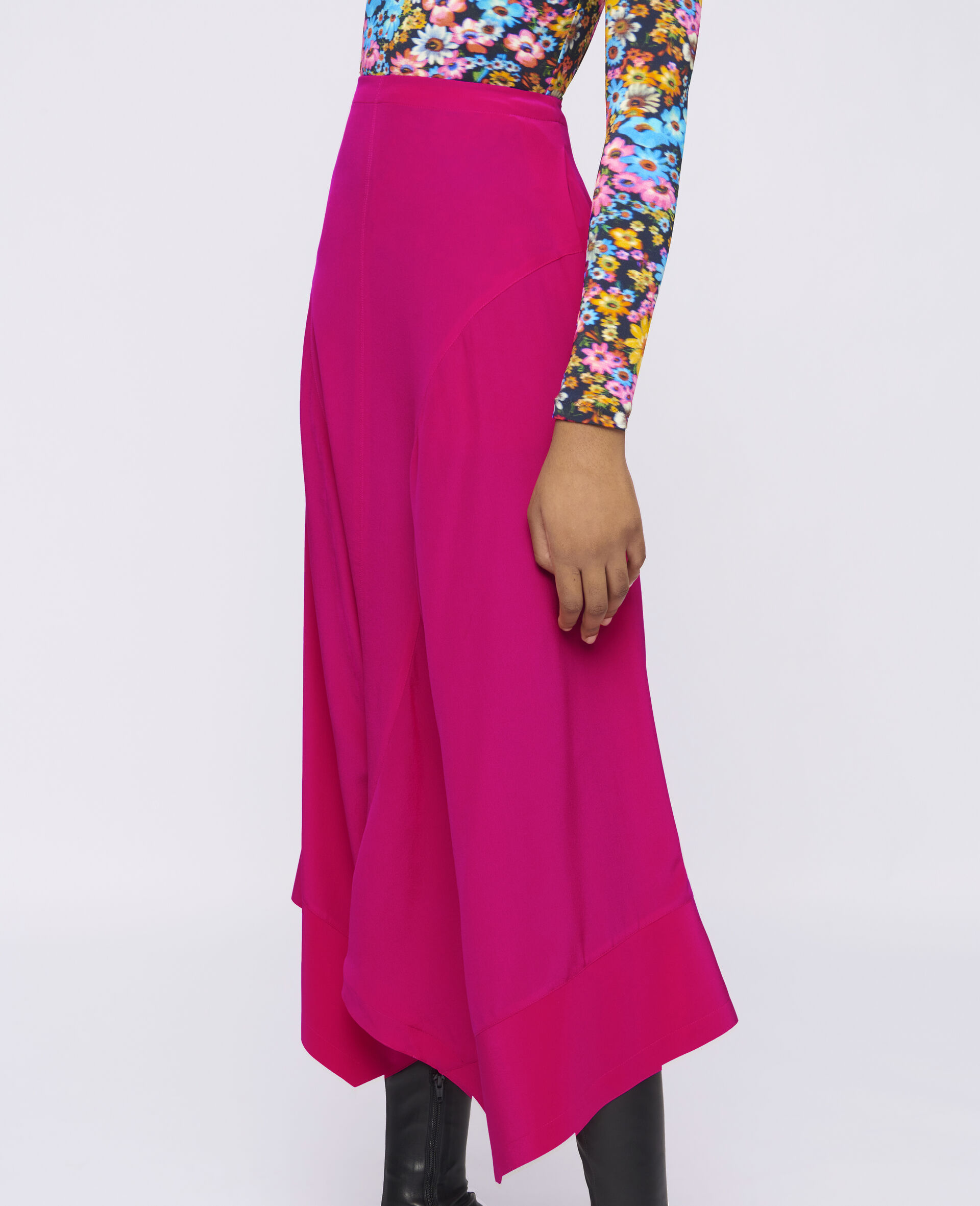 Naya Silk Skirt-Pink-large image number 3