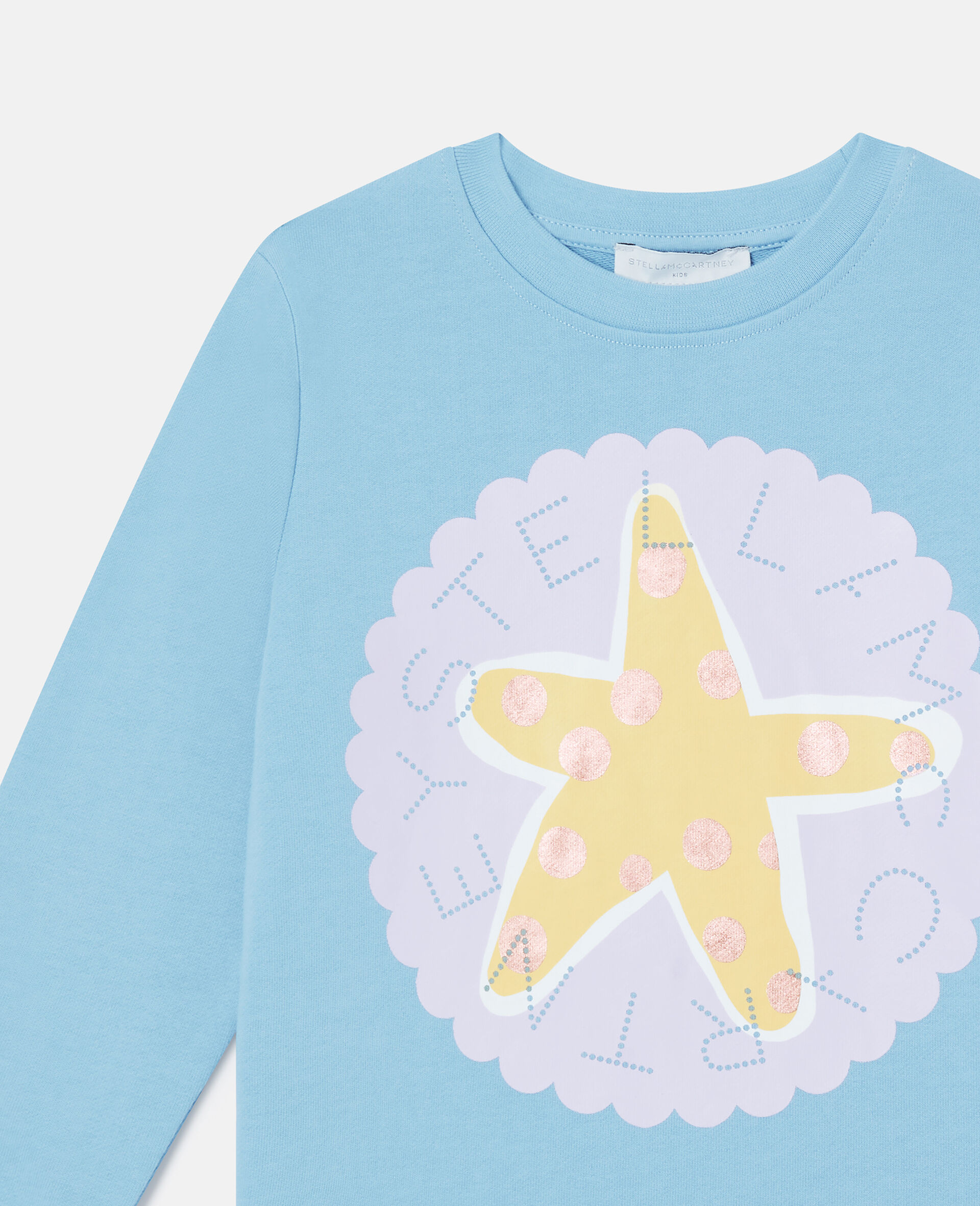 Starfish Graphic Sweatshirt  -Blue-medium