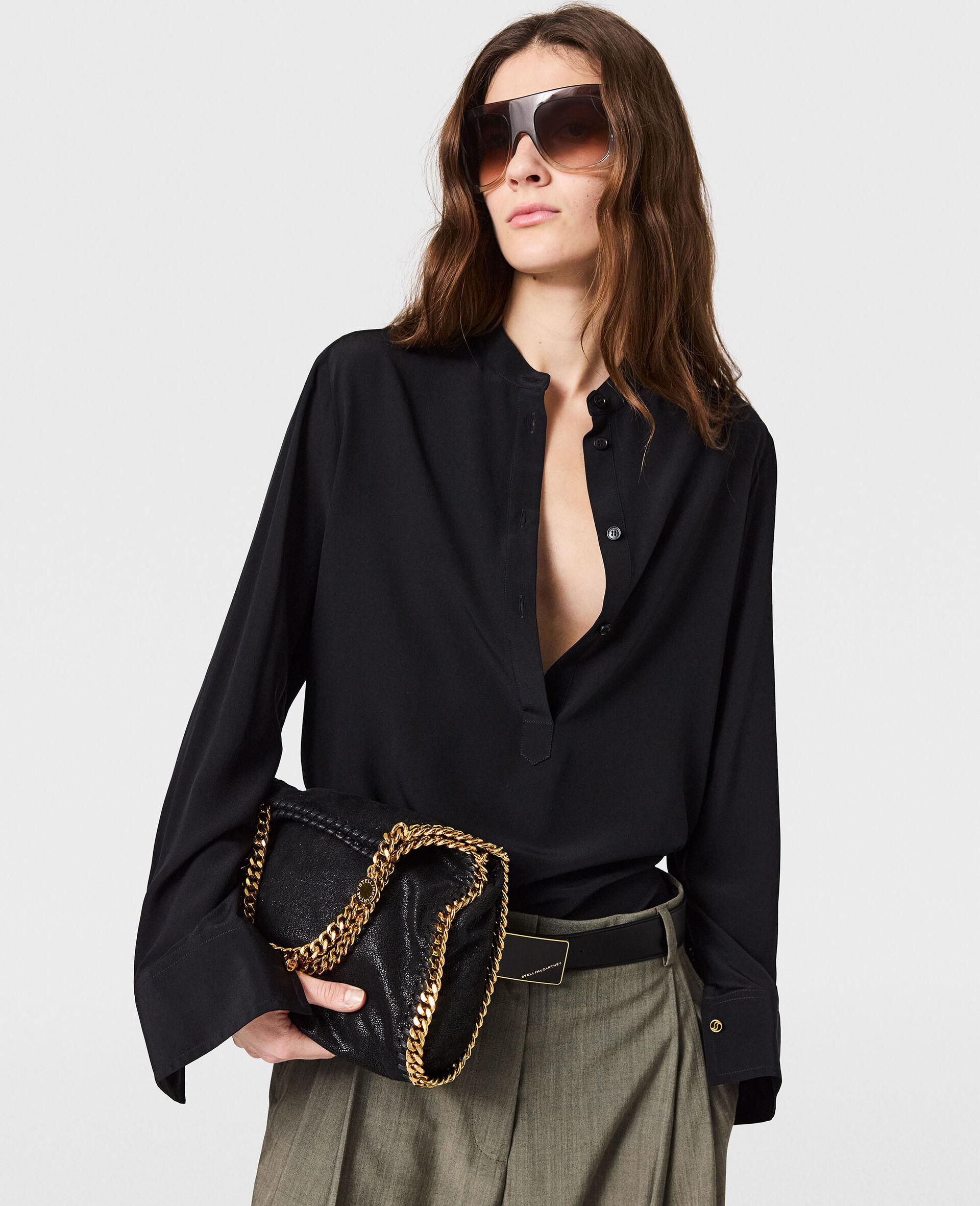 Falabella Mini Tote Bag-Black-medium