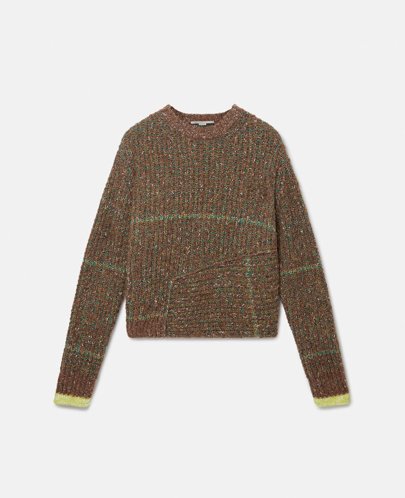 Maglione in Tweed-Marrone-large image number 0