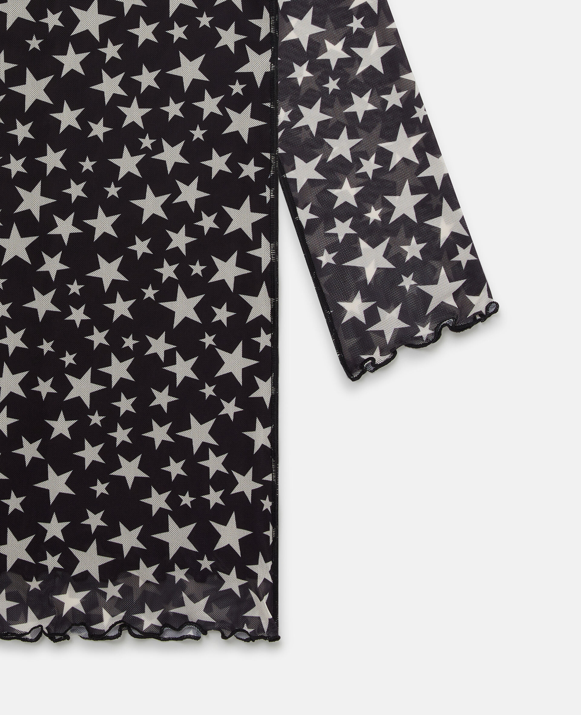 Long Sleeve Star Print Dress-Black-large image number 3