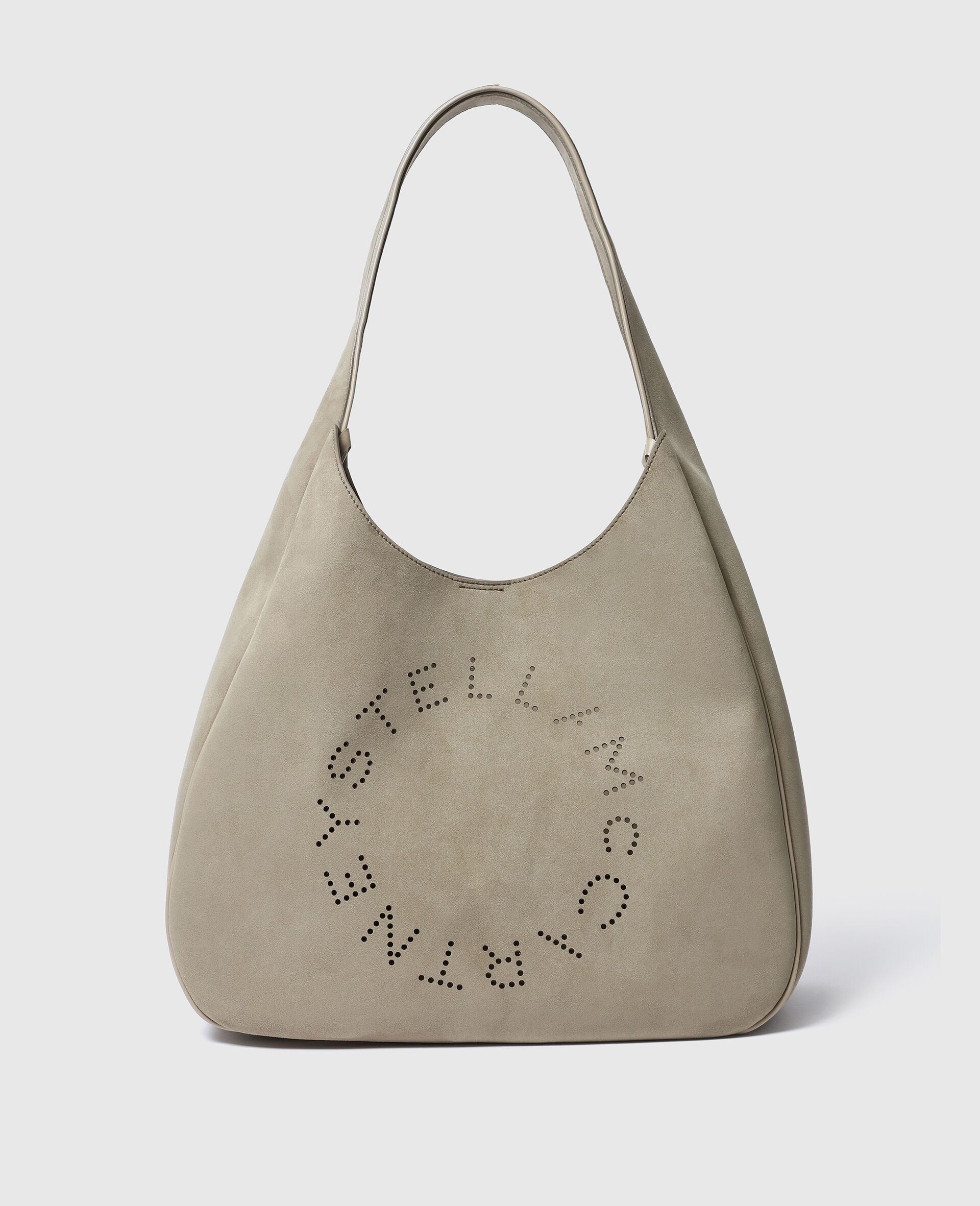 Logo Slouchy Large Hobo Bag -Beige-large image number 0