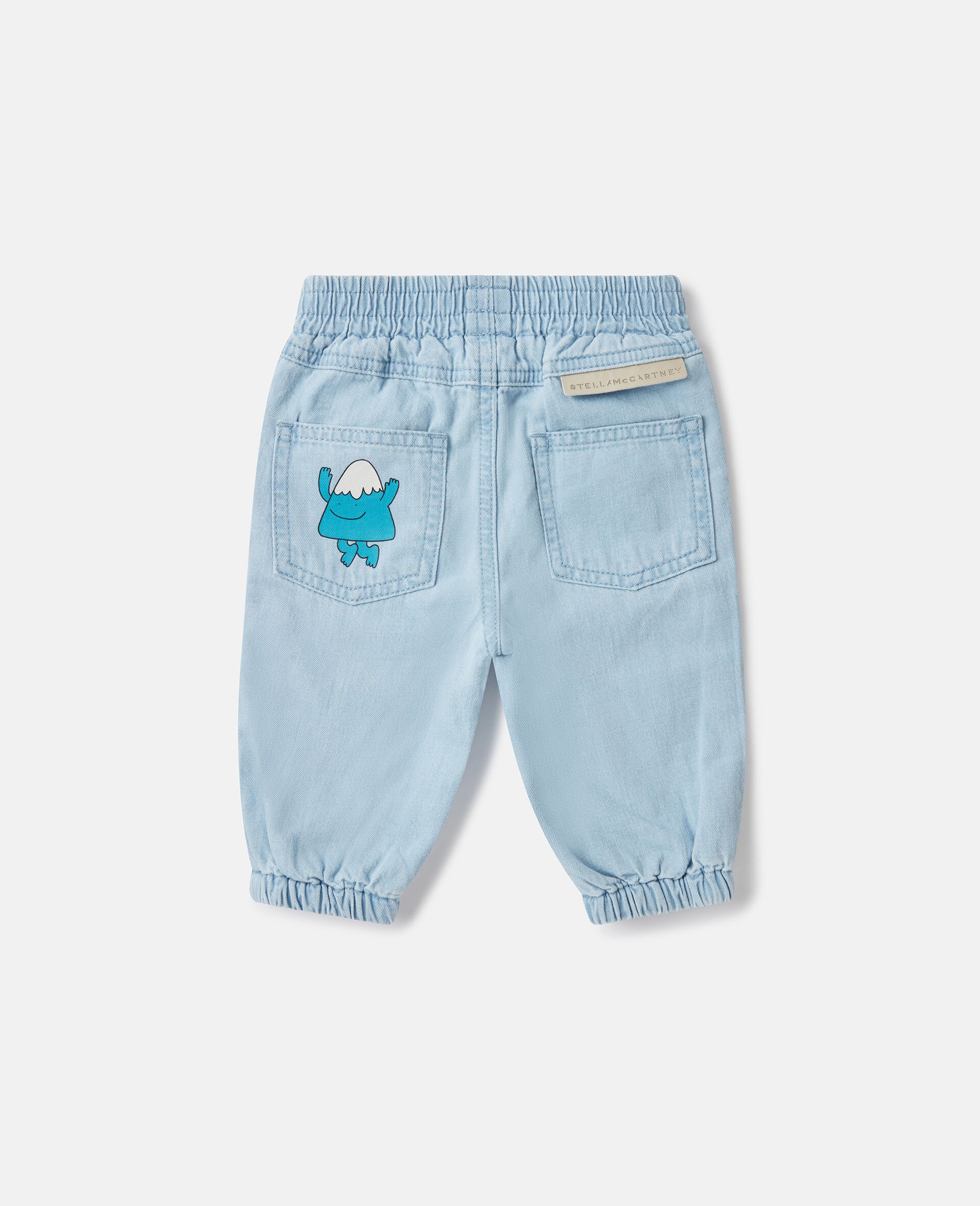 Earth Friends Graphic Jeans Joggers-Blue-large image number 2