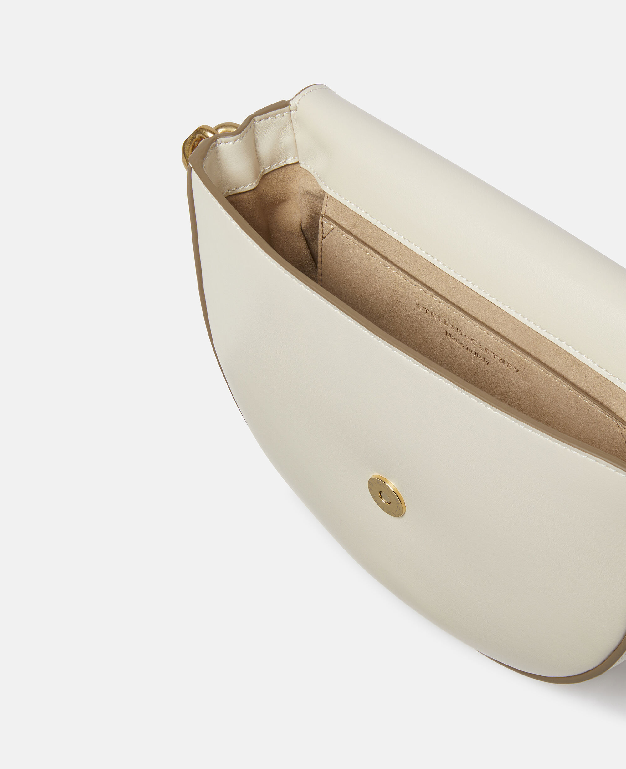Women White Frayme Medium Flap Shoulder Bag | Stella