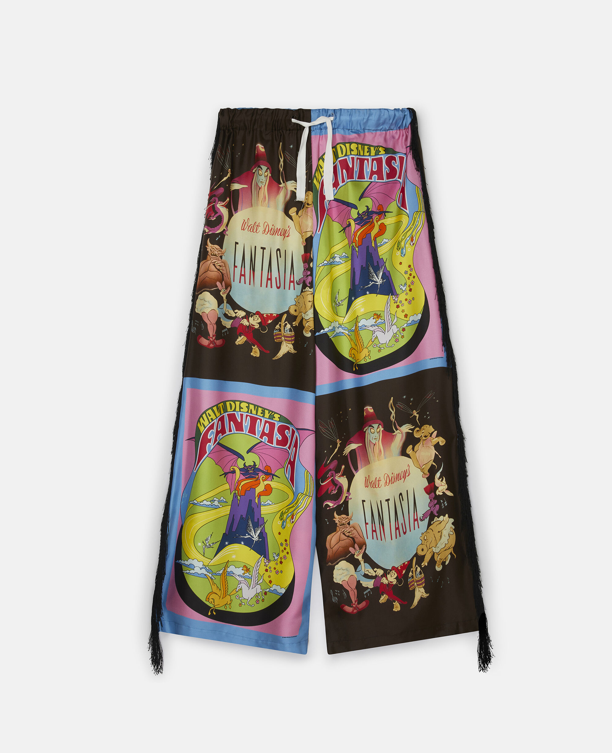 Stella McCartney Abbigliamento Pantaloni e jeans Shorts Pantaloncini Shorts con Frange in Seta Stampa Fantasia Poster 