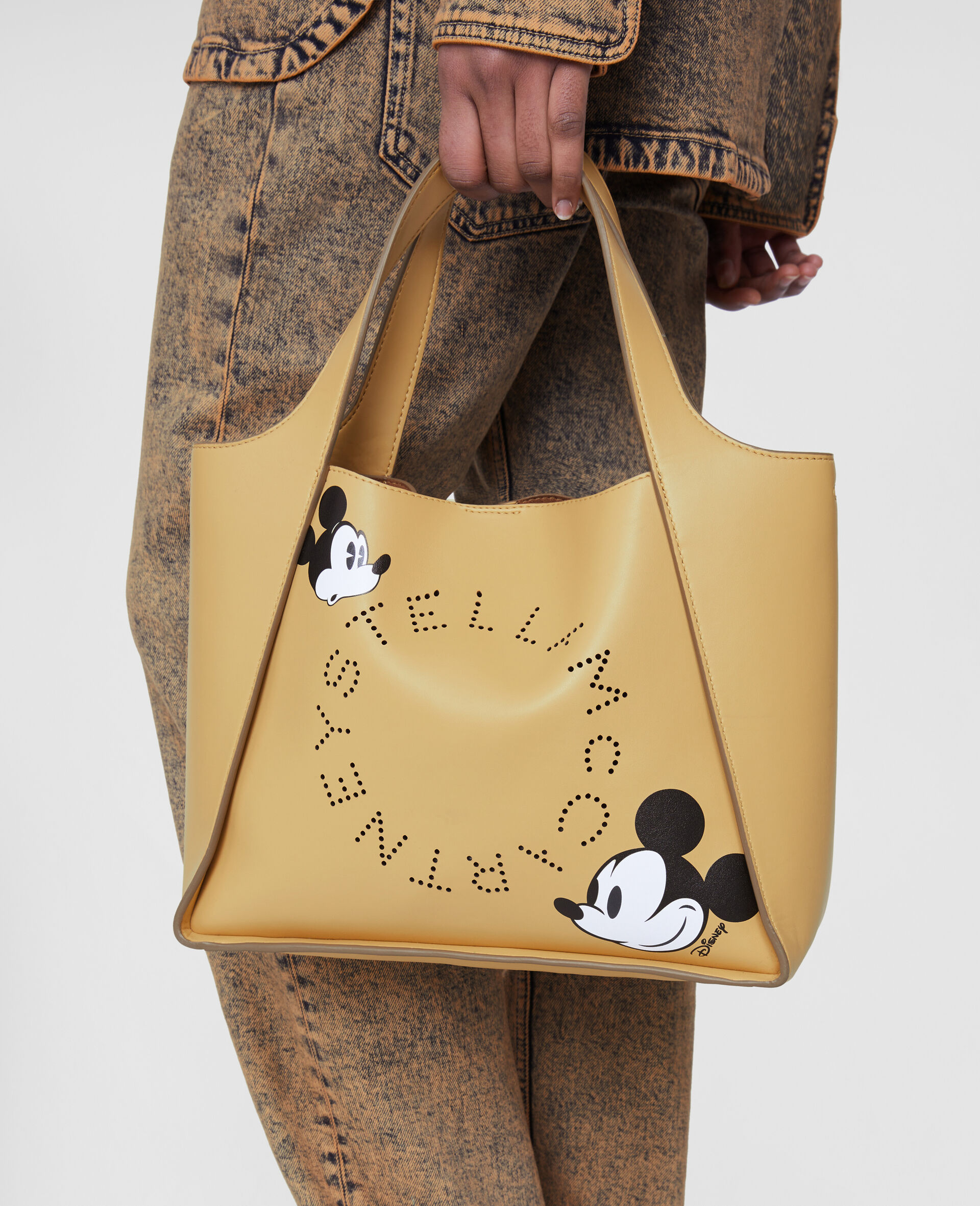Fantasia Mickey Print Stella Logo Crossbody Bag-Yellow-large image number 4