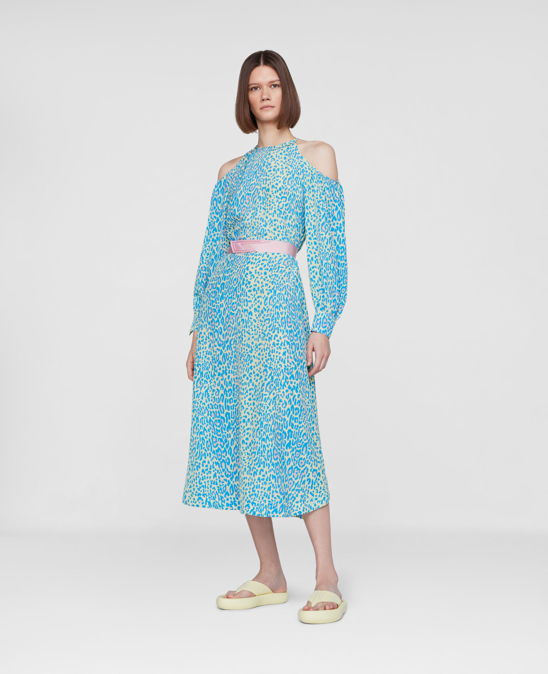 Belted Maxi Dress-Multicoloured-large image number 2