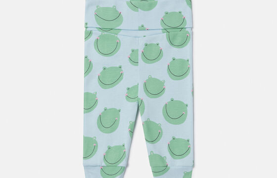 Kids Blue/Green Frog Print Leggings | Stella McCartney US