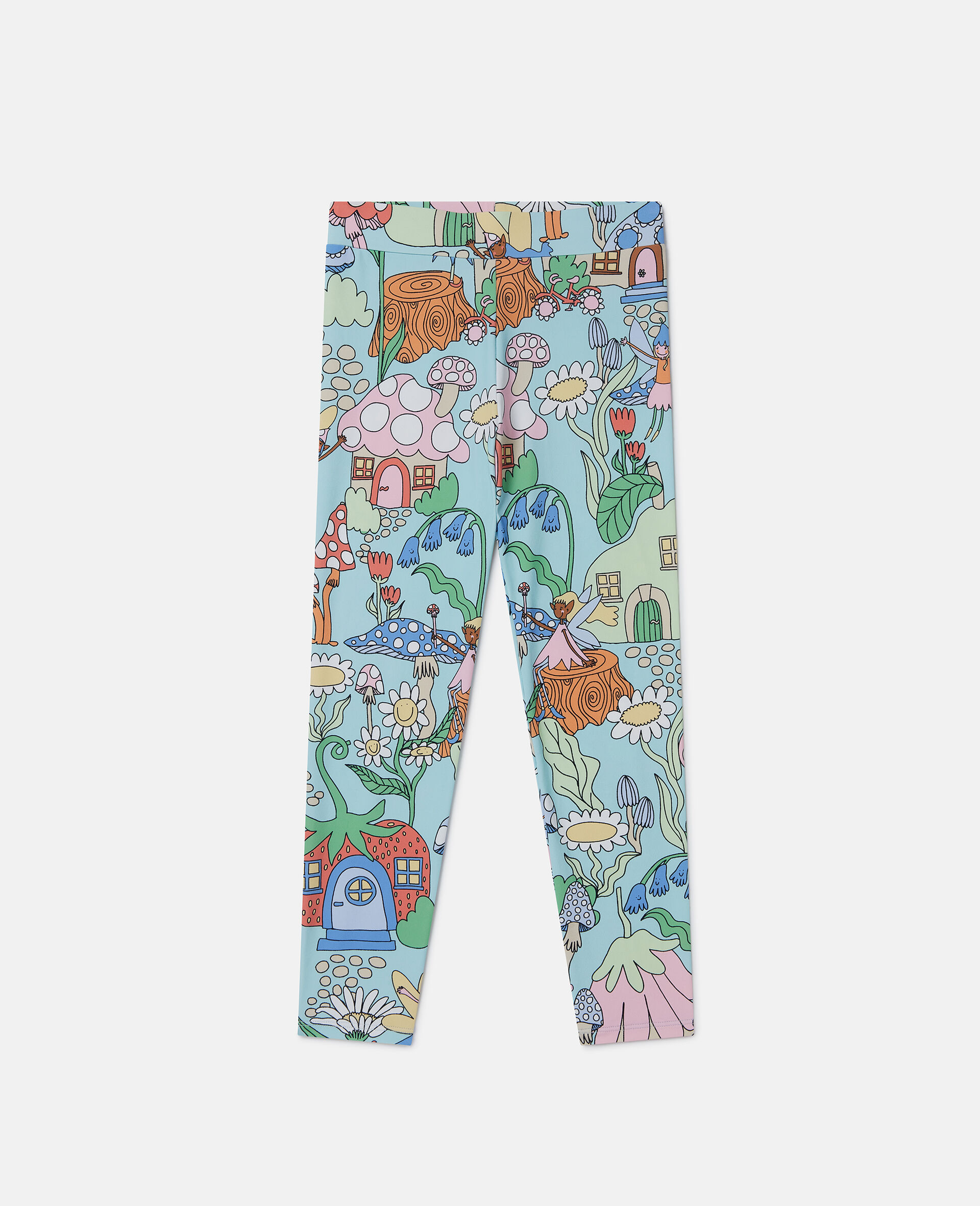 Woodland Print Elasticated Leggings-Green-medium