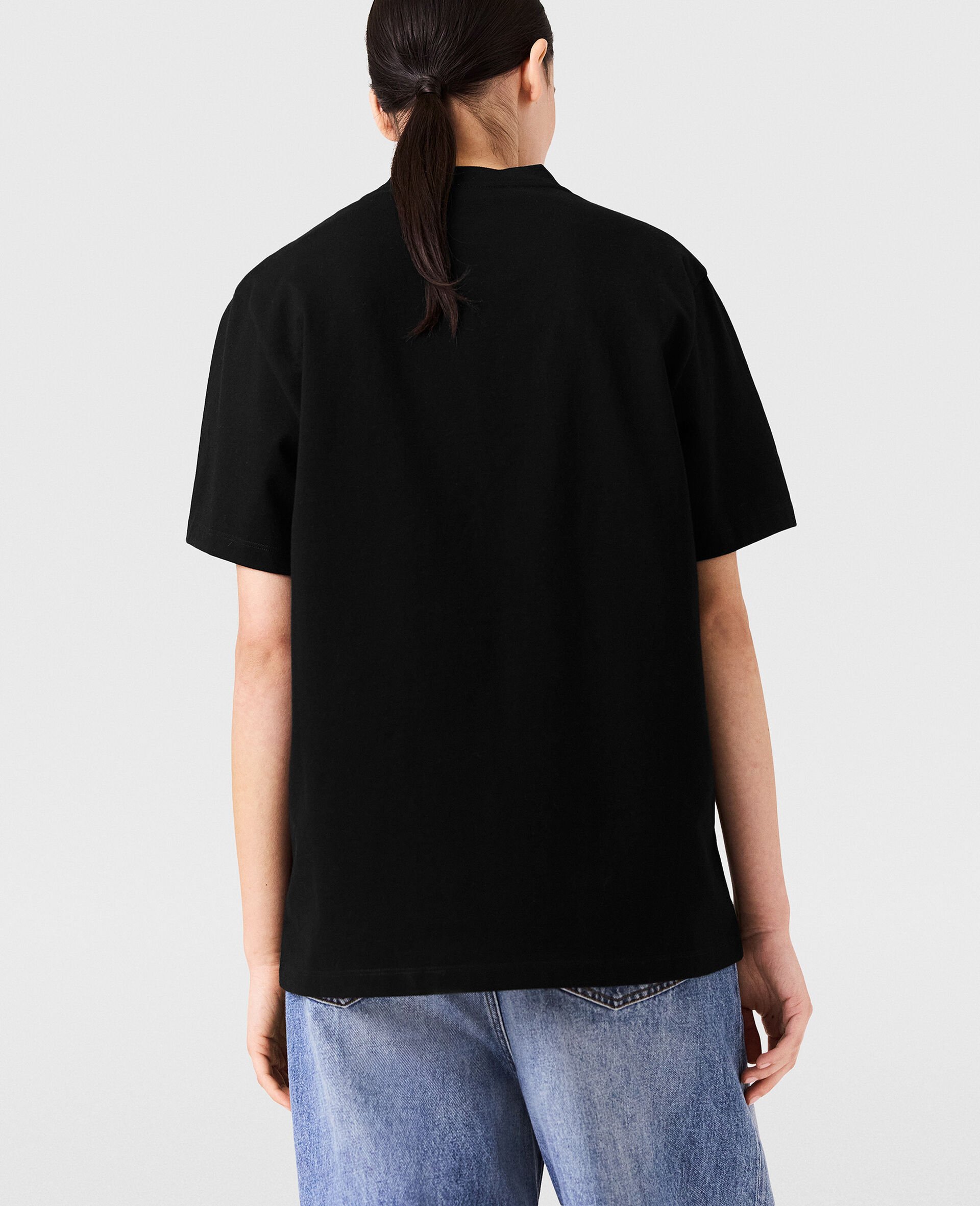 T-shirt Oversize con Logo in Cotone-Rosa-large T-shirt Oversize con Logo in Cotone-Rosa-large image number 2