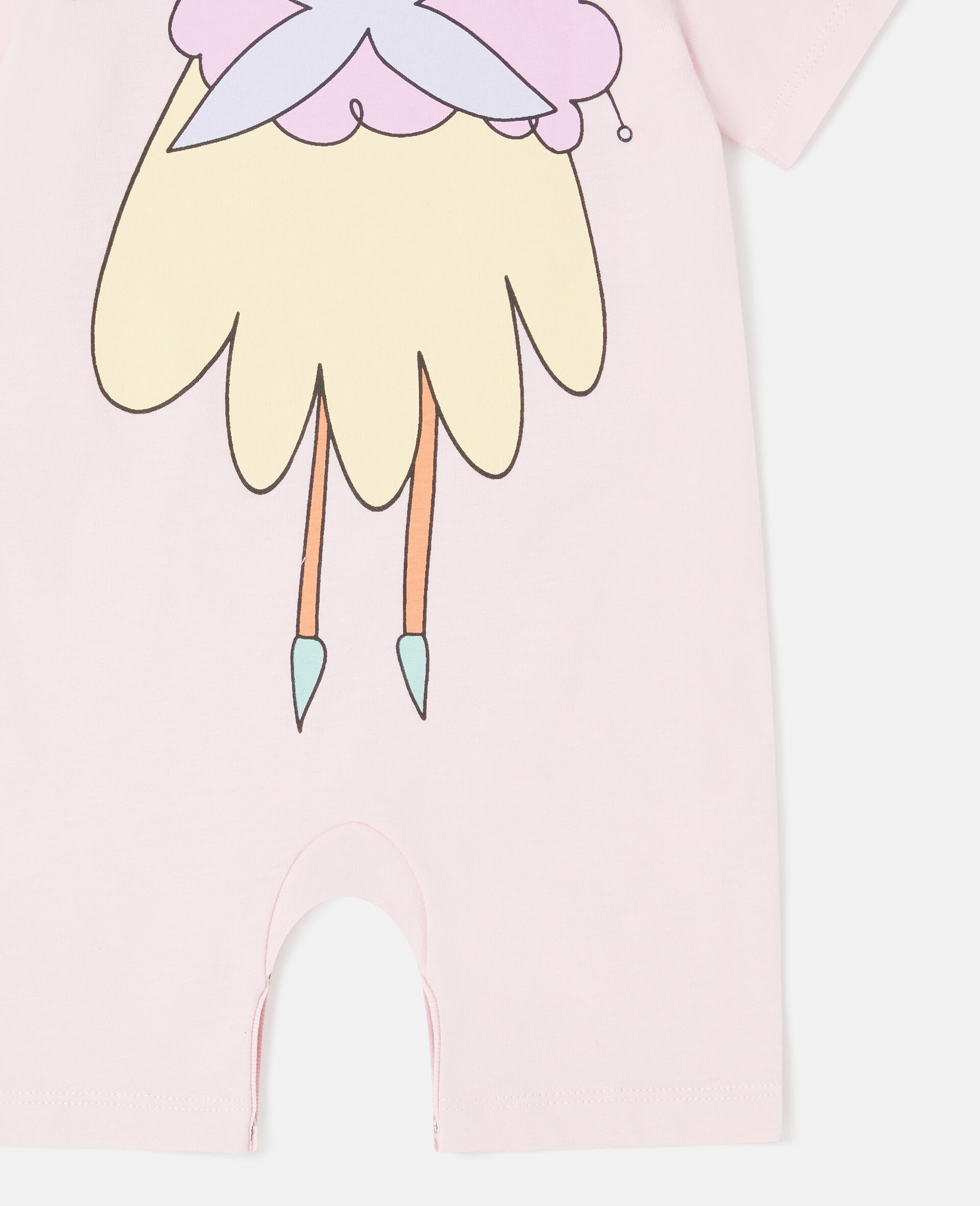 Fairy Graphic Crewneck Romper-Pink-large image number 3