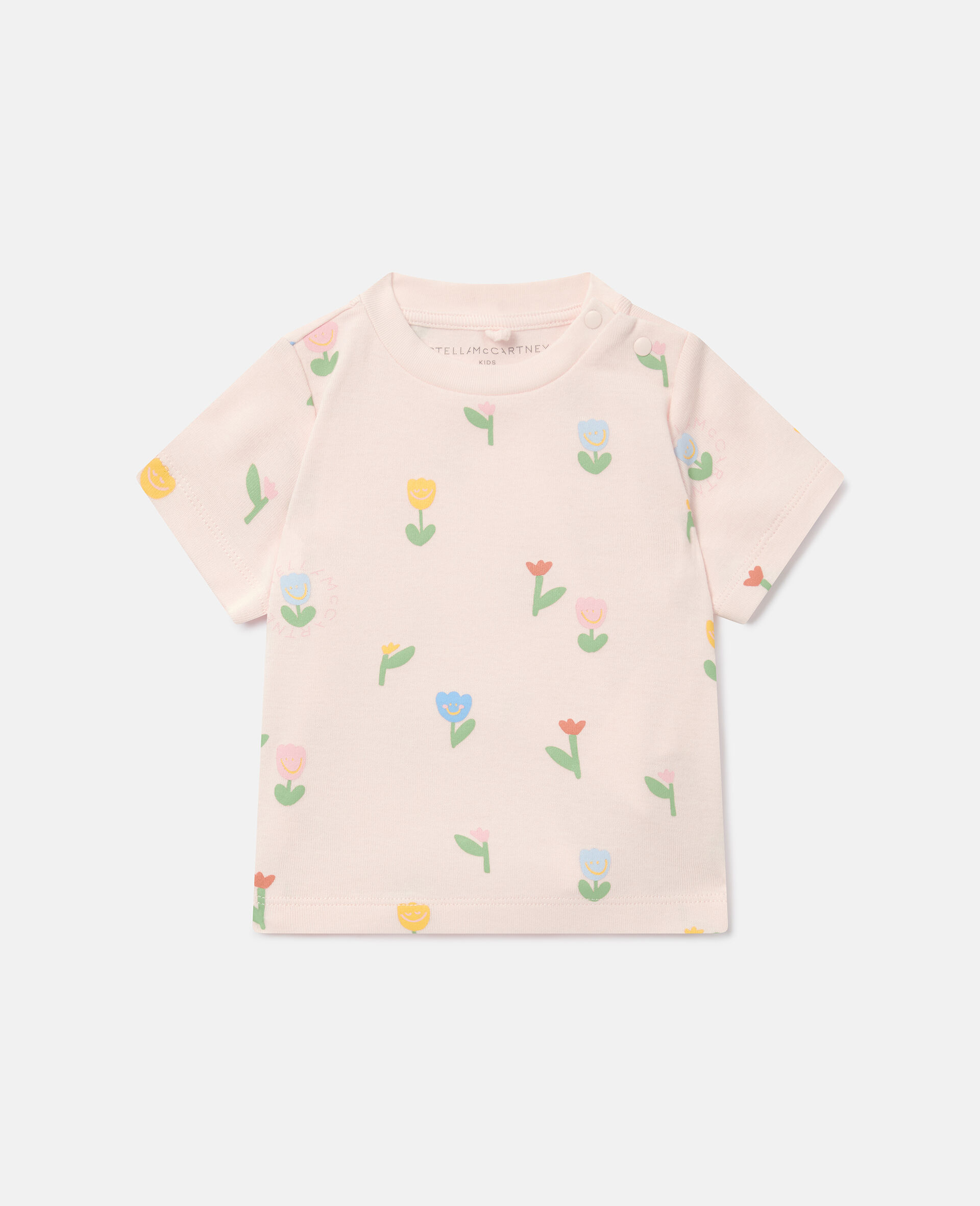 Floral Print T-Shirt-Pink-large image number 0