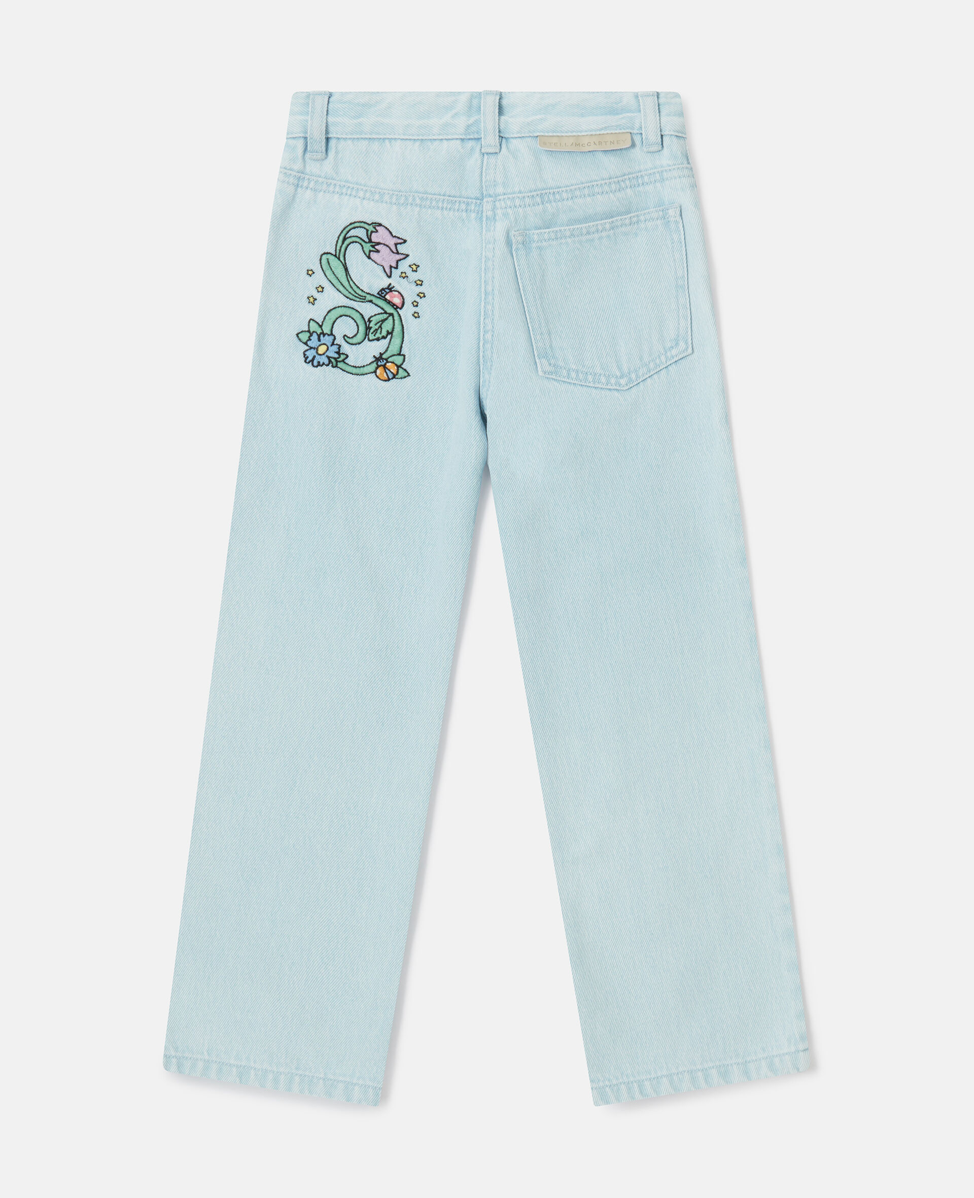 Straight-Leg Denim Jeans-Blue-large image number 2