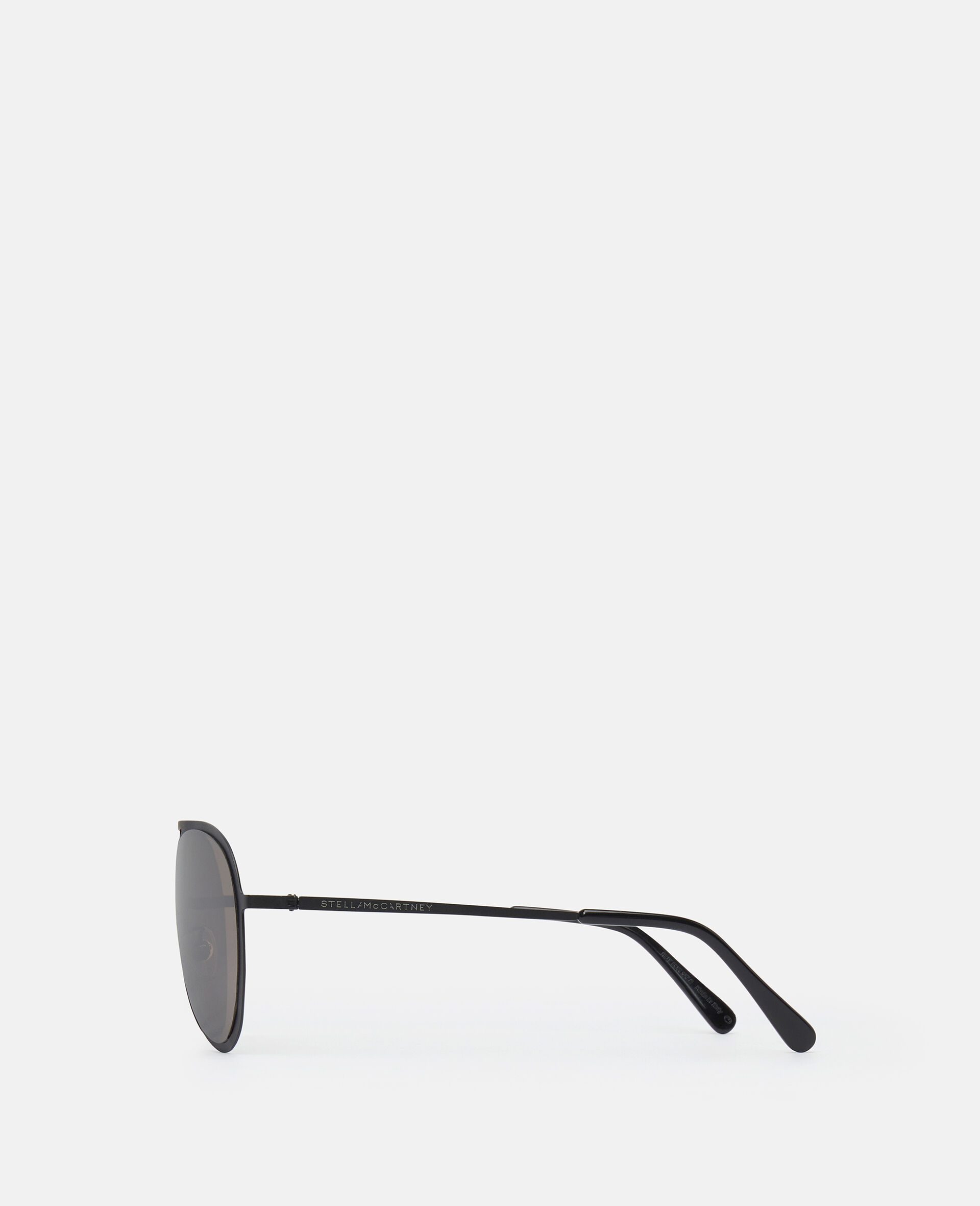 Metal Aviator Sunglasses-Black-large image number 1