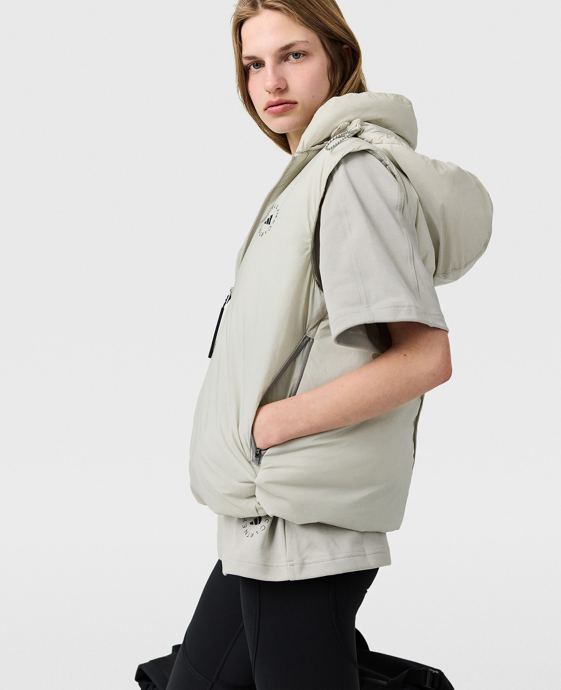 TrueNature Padded Hooded Vest-Grey-large image number 2