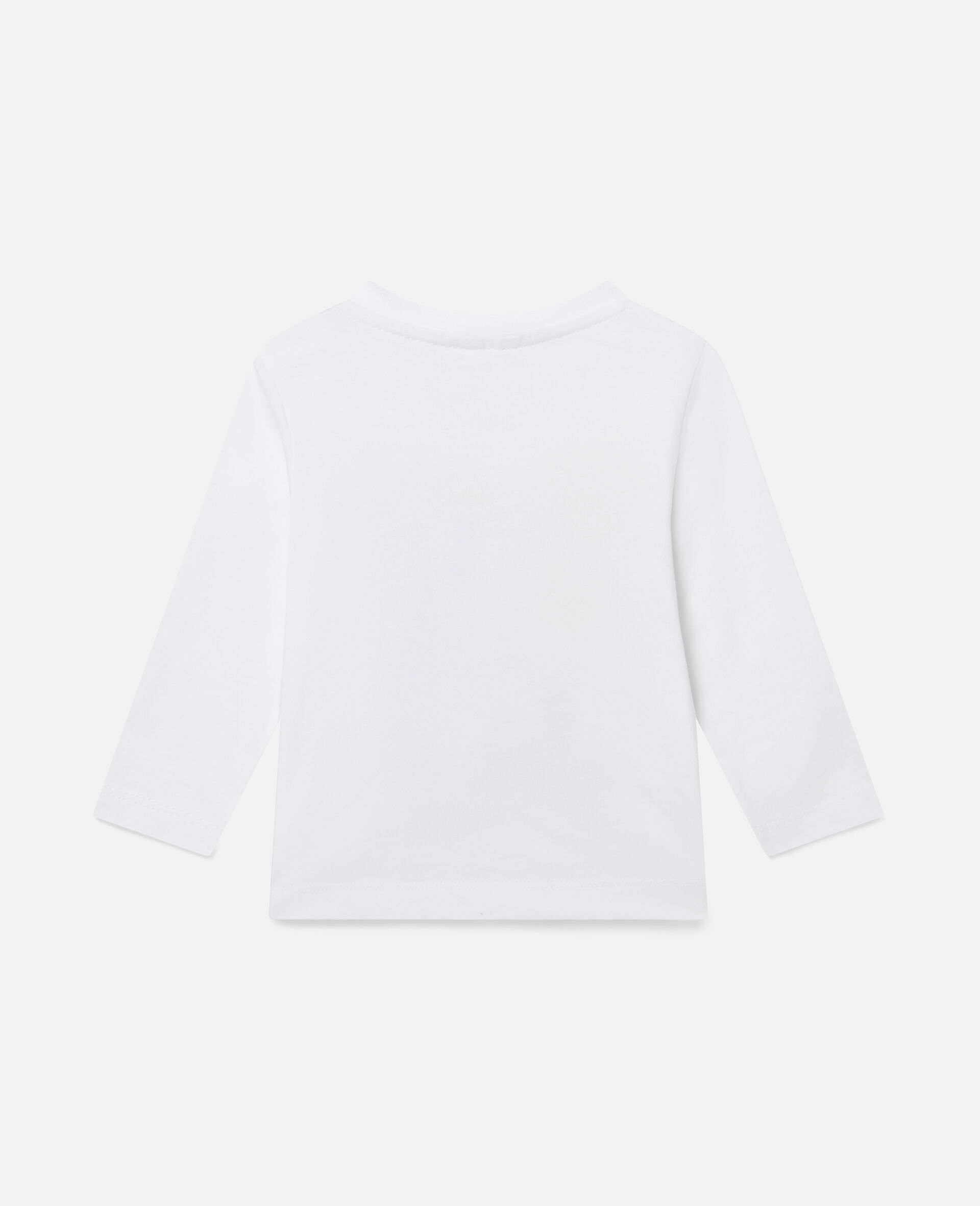 Rainbow Logo Print Cotton T‐Shirt-White-large image number 2