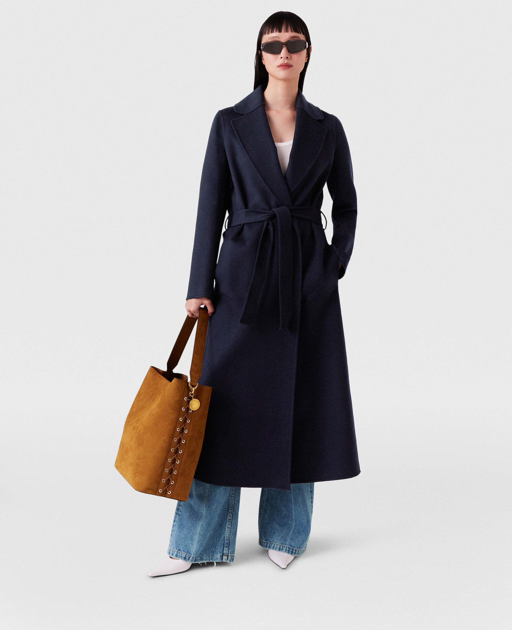 Stella mccartney navy coat new arrivals