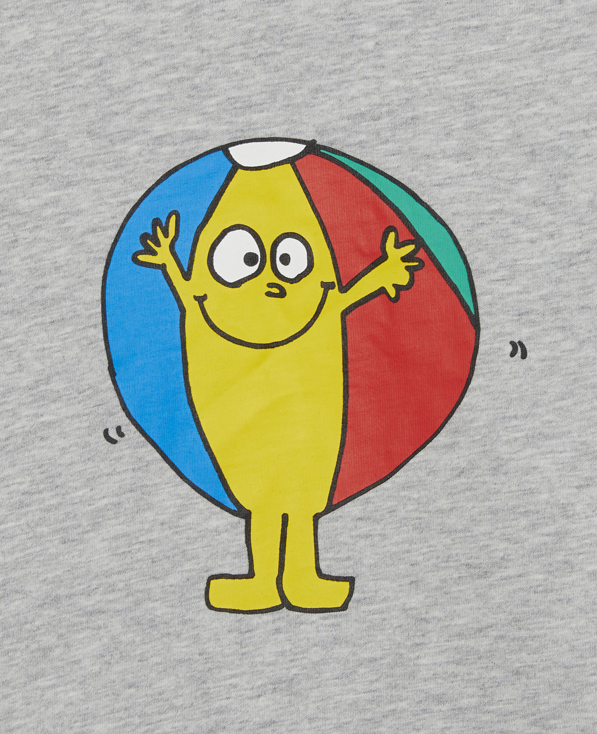 Beachball Cotton T-Shirt-Grey-large image number 1