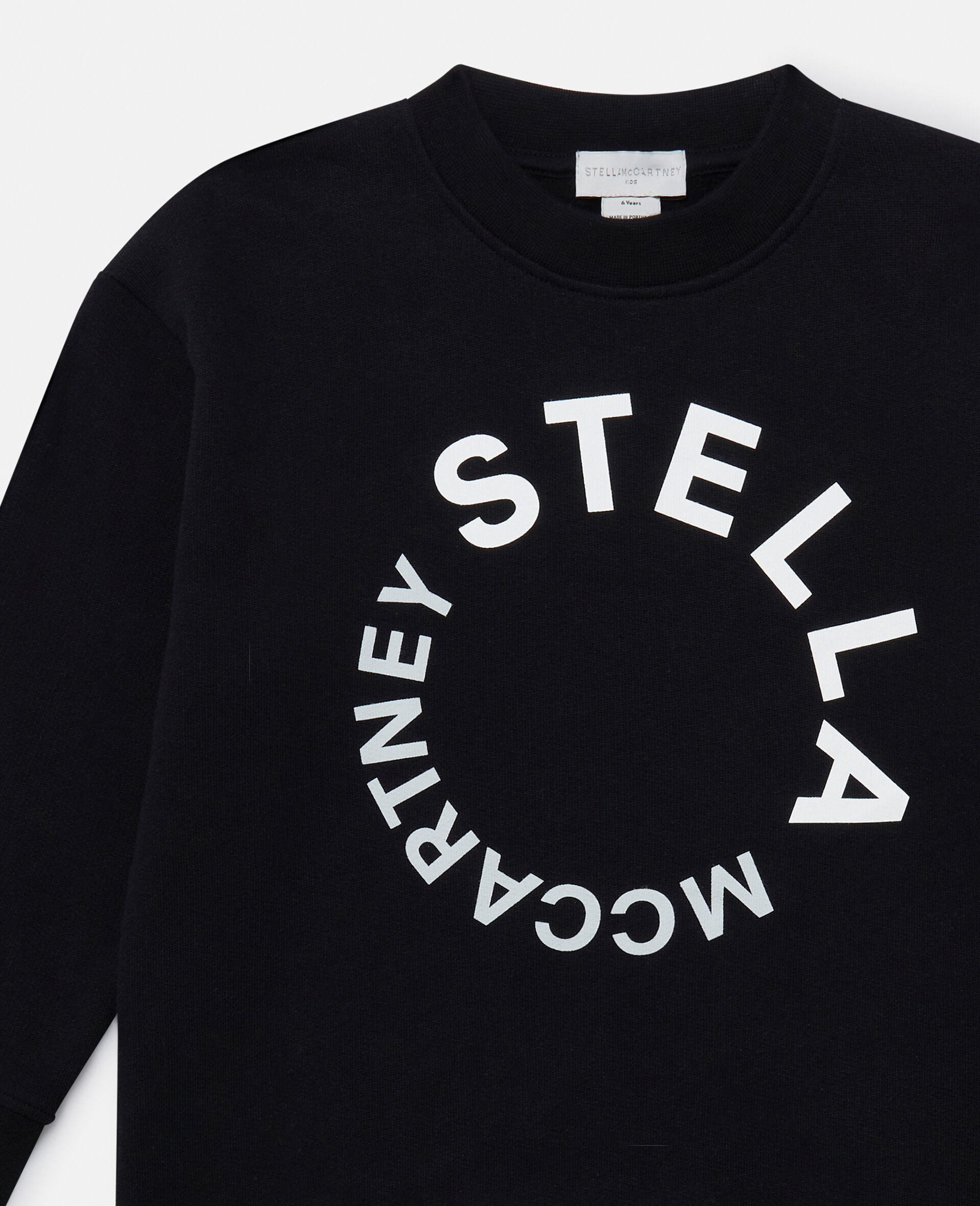 Sweat shirt graphique a manches longues avec logo-Noir-medium