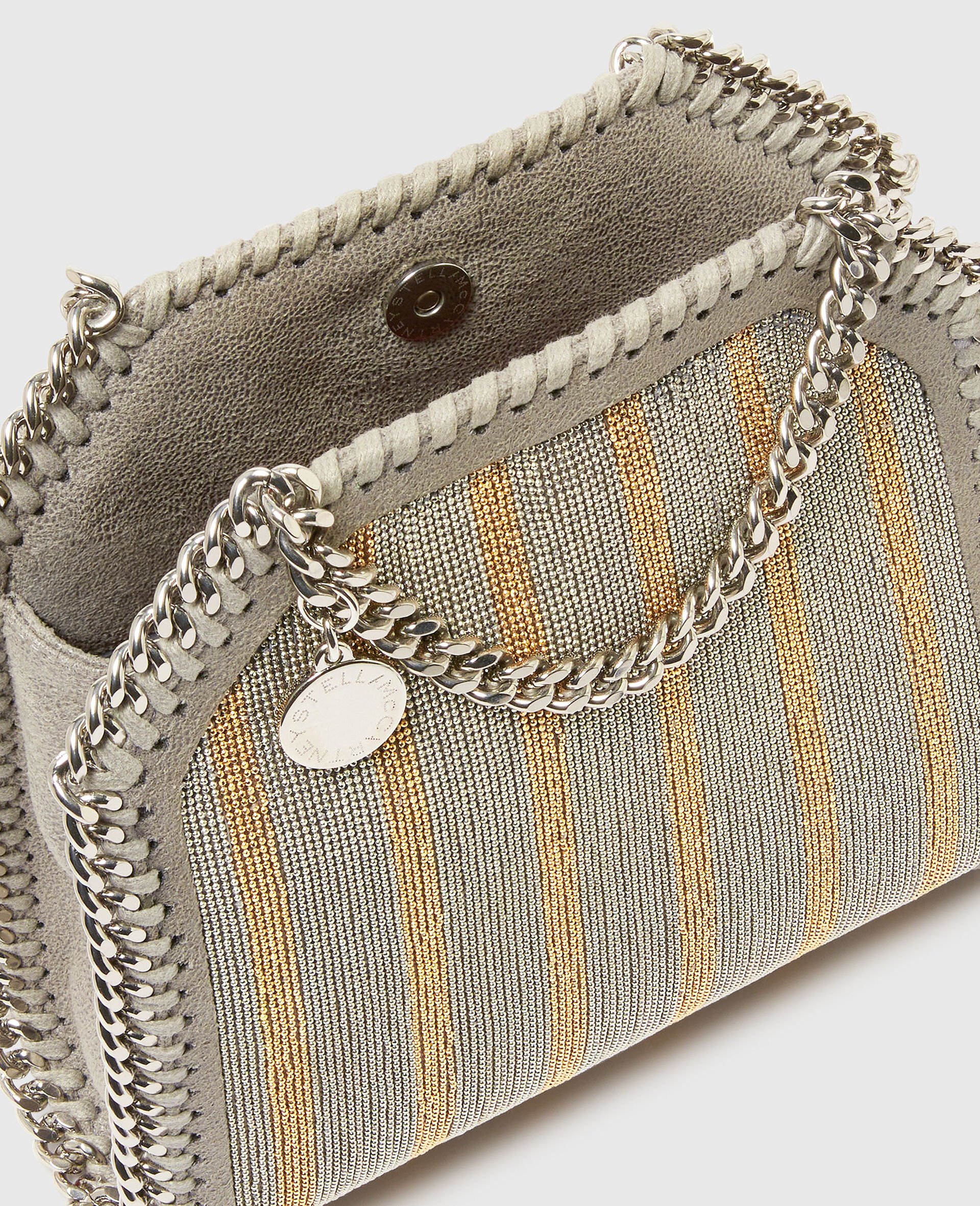 Falabella Tote Bag im Mini-Format in limitierter Auflage mit Metallketten-Stickerei -Silver-large image number 4