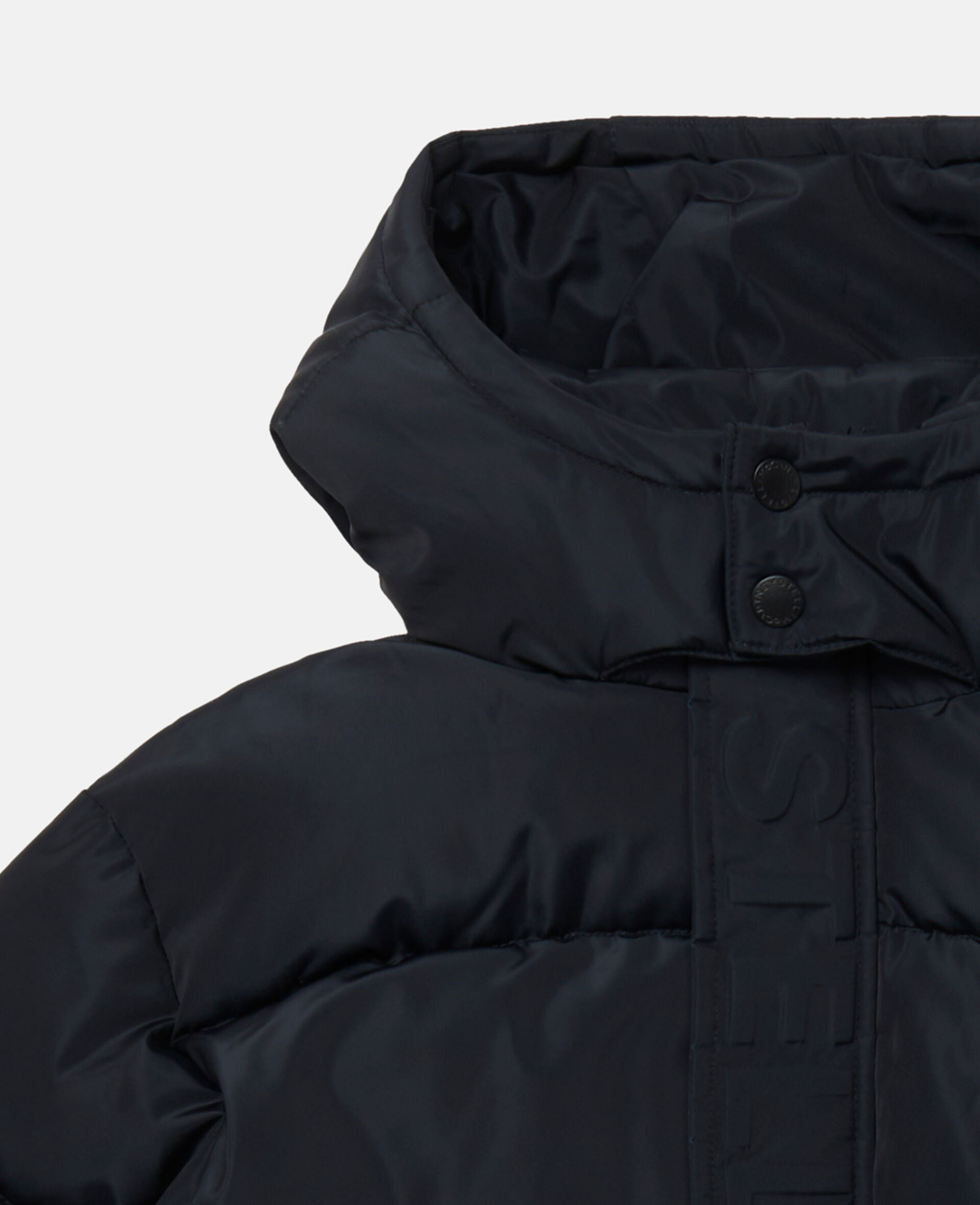Logo Reversible Long Puffer Coat-Black-large Logo Reversible Long Puffer Coat-Black-large image number 1