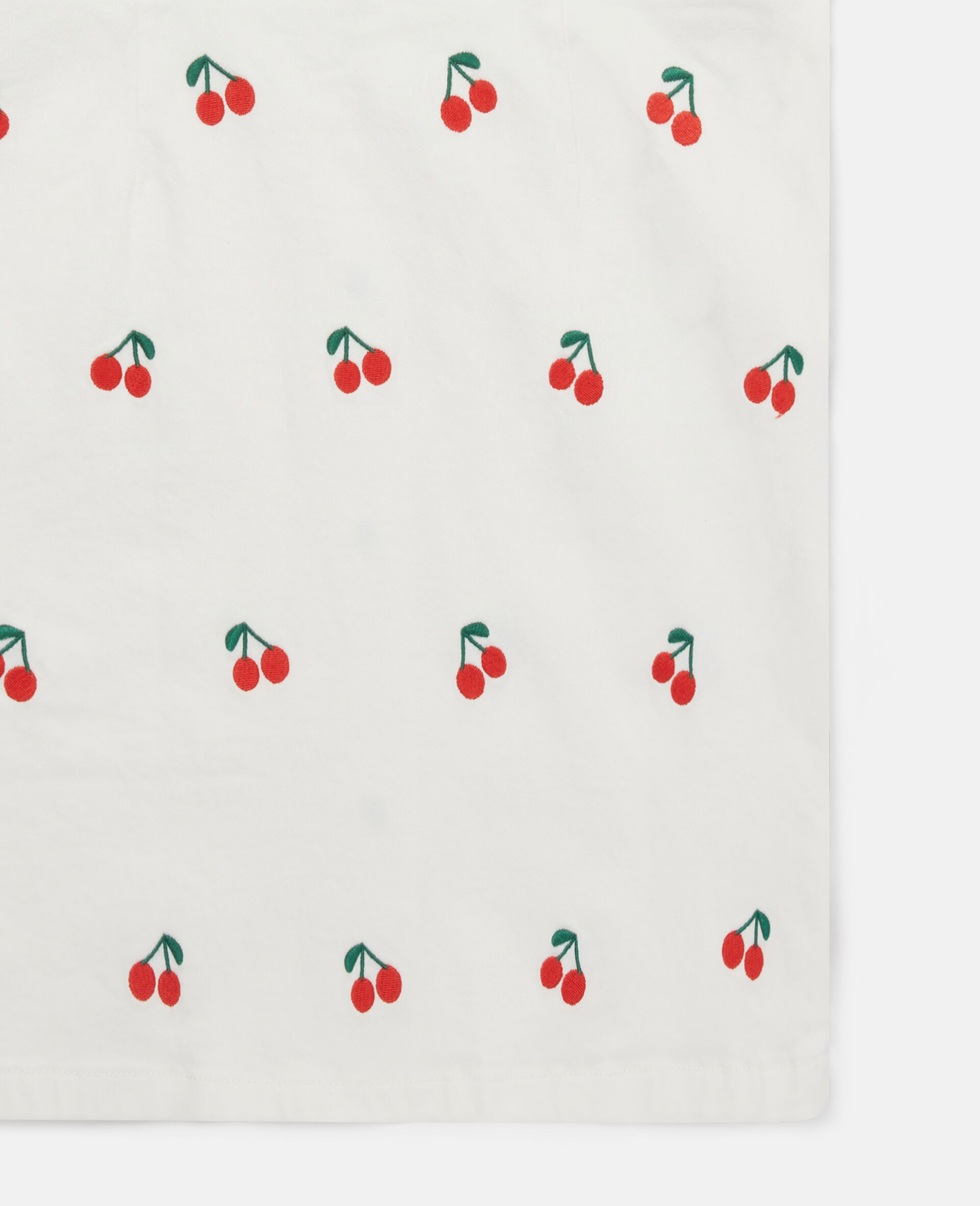 Cherry Embroidered Sleeveless Dress-Cream-large image number 3