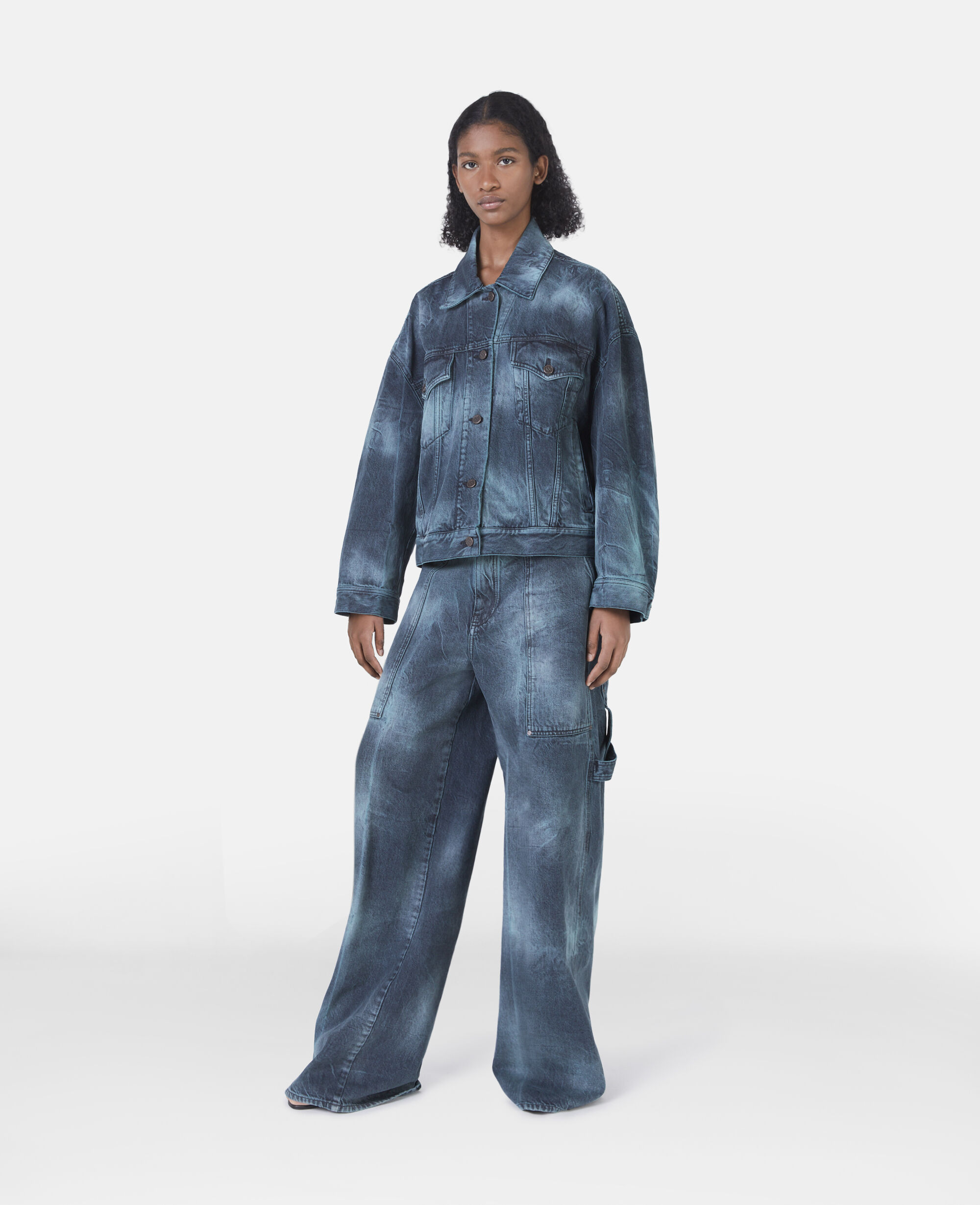 Oversized outlet denim overalls