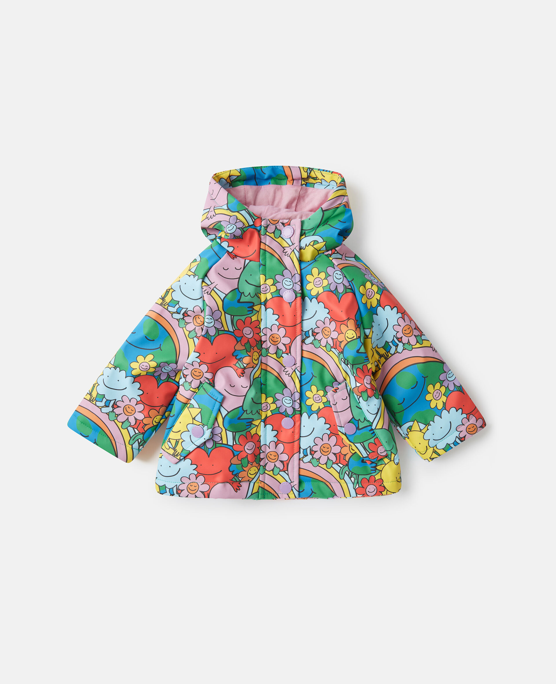 Earth Friends Print Raincoat-Multicolour-medium