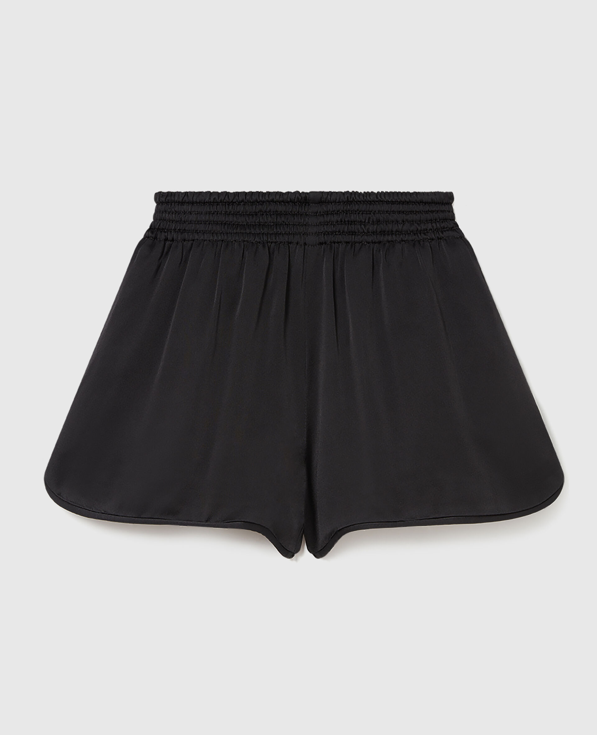 Envers Satin Tailored Shorts-Black-medium