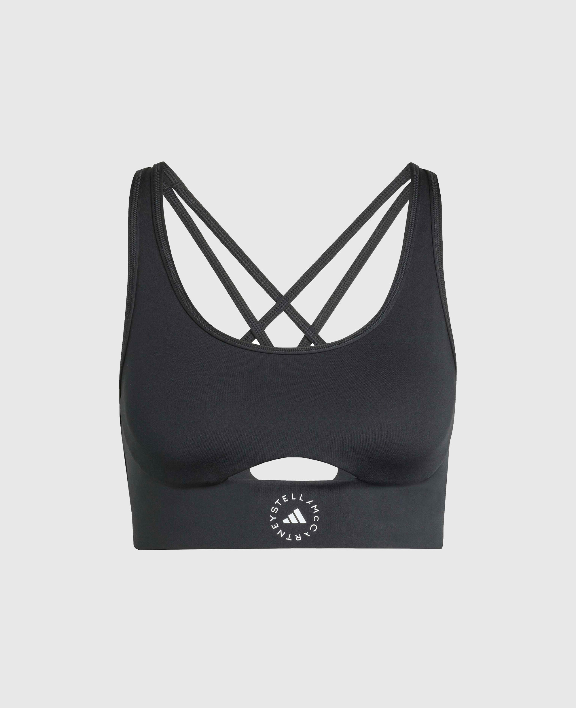 美品adidasステラマッカートニー　ロゴ　トップス　ストレッチ　ゼブラ　ヨガ ブラ | スポーツ ヨガ シームレス | アディダス バイ ステラ