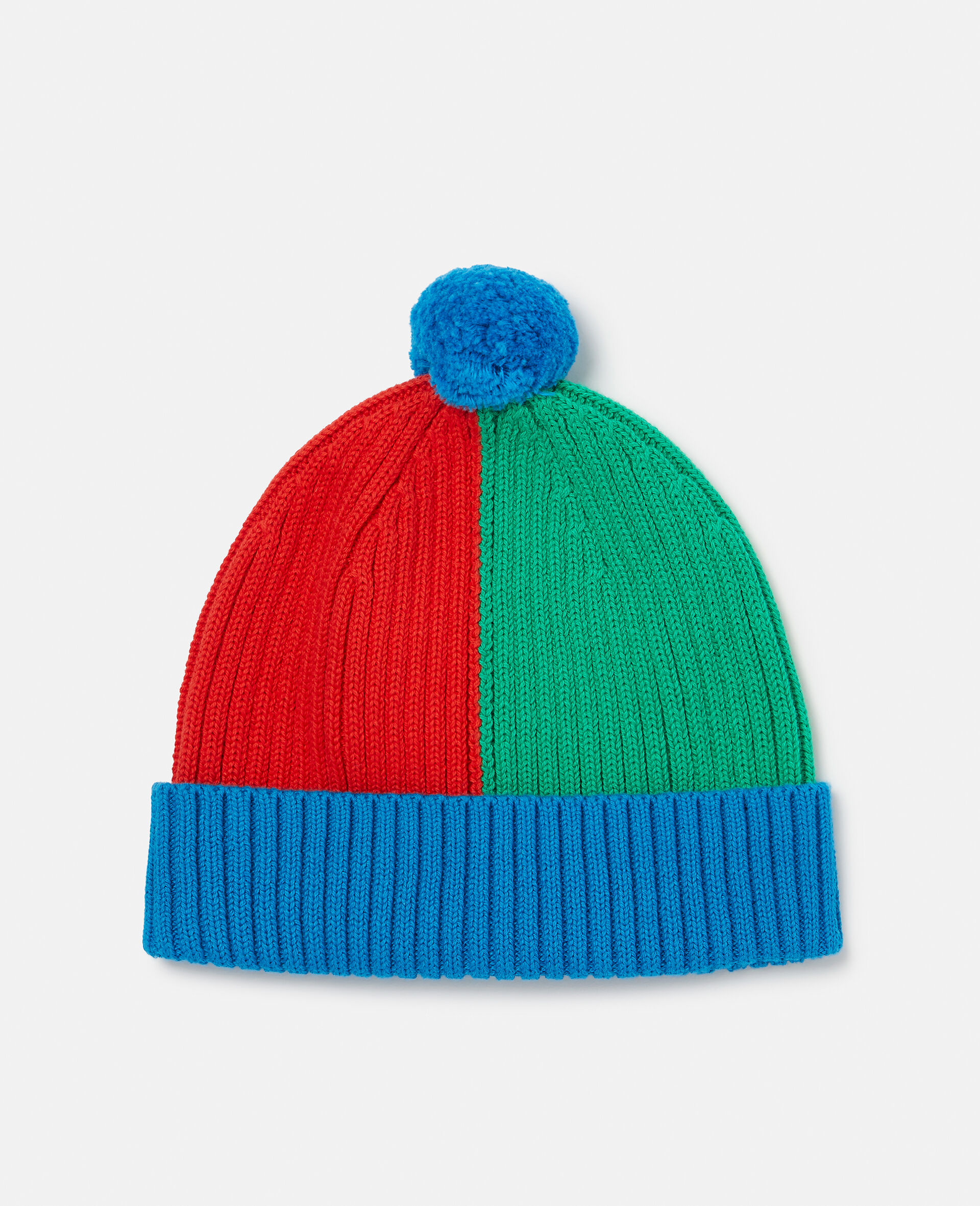 Colourblock Knit Bobble Hat-Multicoloured-large