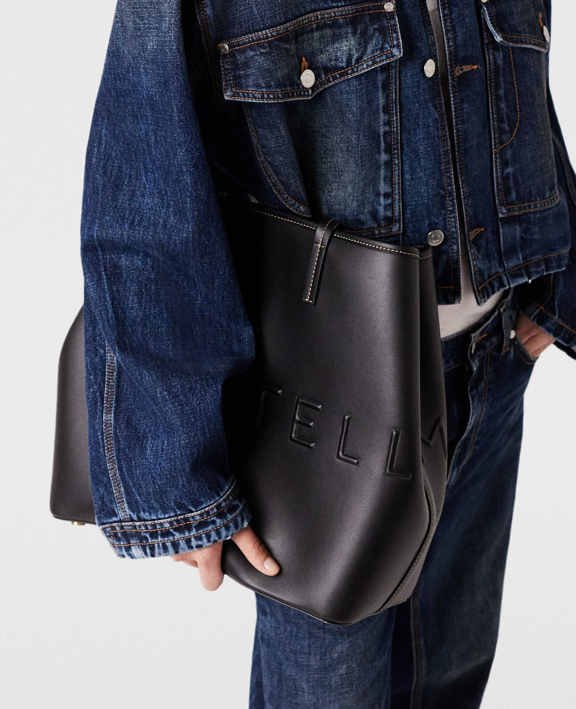 Grand cabas monochrome Logo-Noir-large image number 5