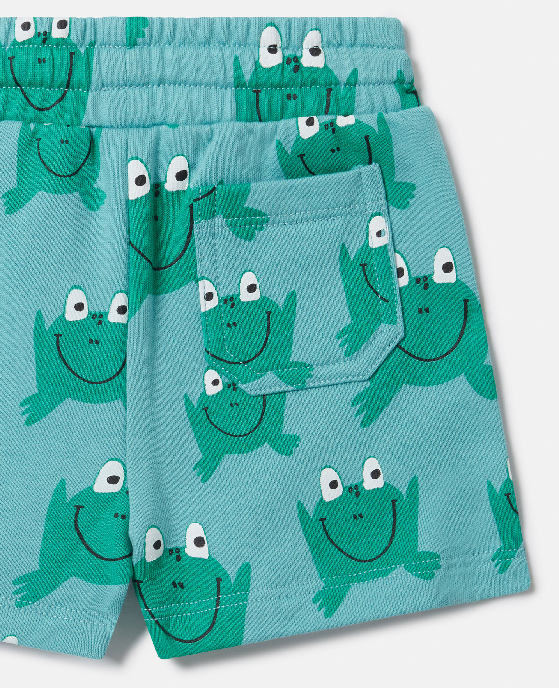 Frog Print Shorts-Green-large Frog Print Shorts-Green-large image number 3