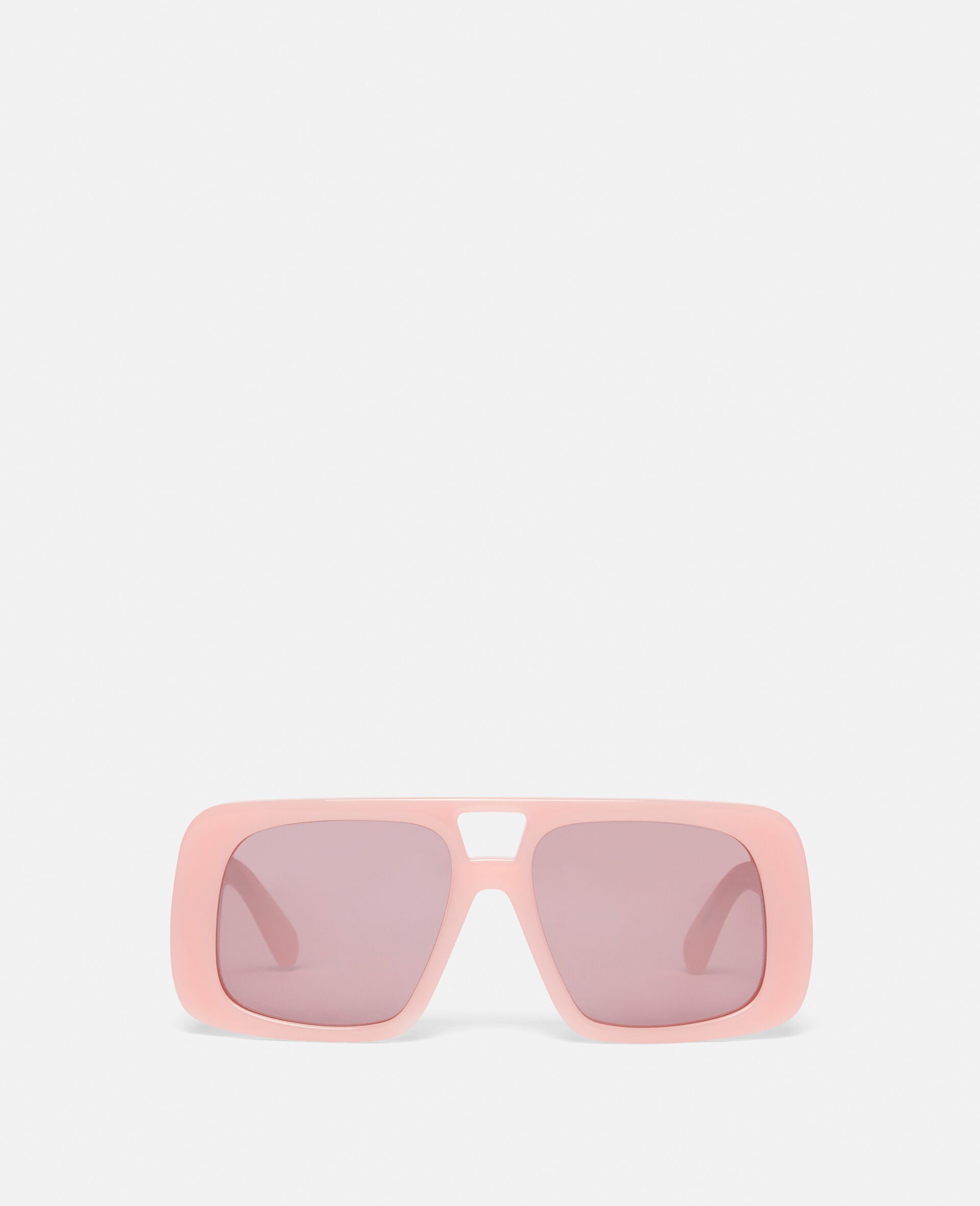 Eckige Sonnenbrille mit Logo-Schwarz-large image number 0