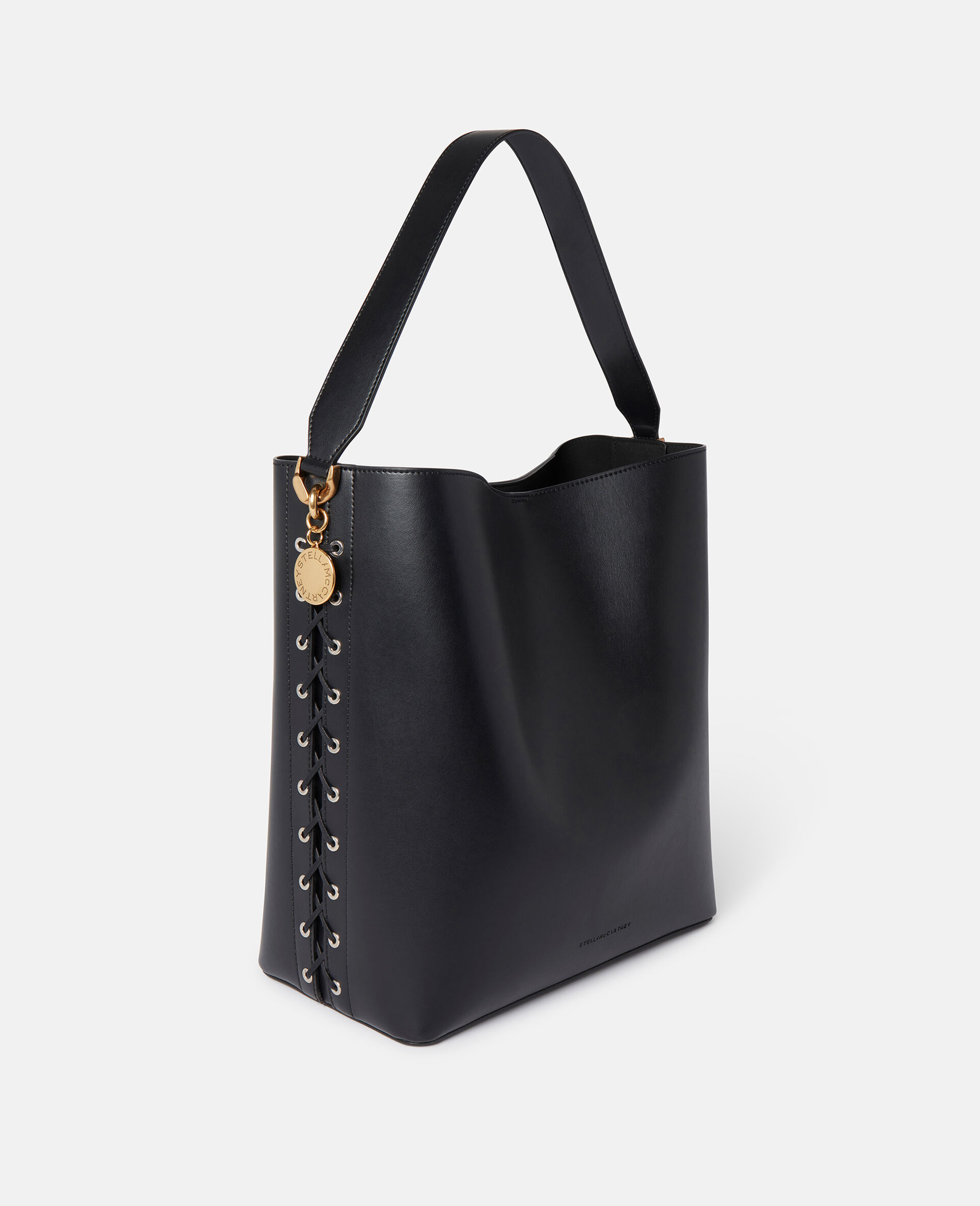 Frayme Whipstitch Tote Bag-Black-large image number 1